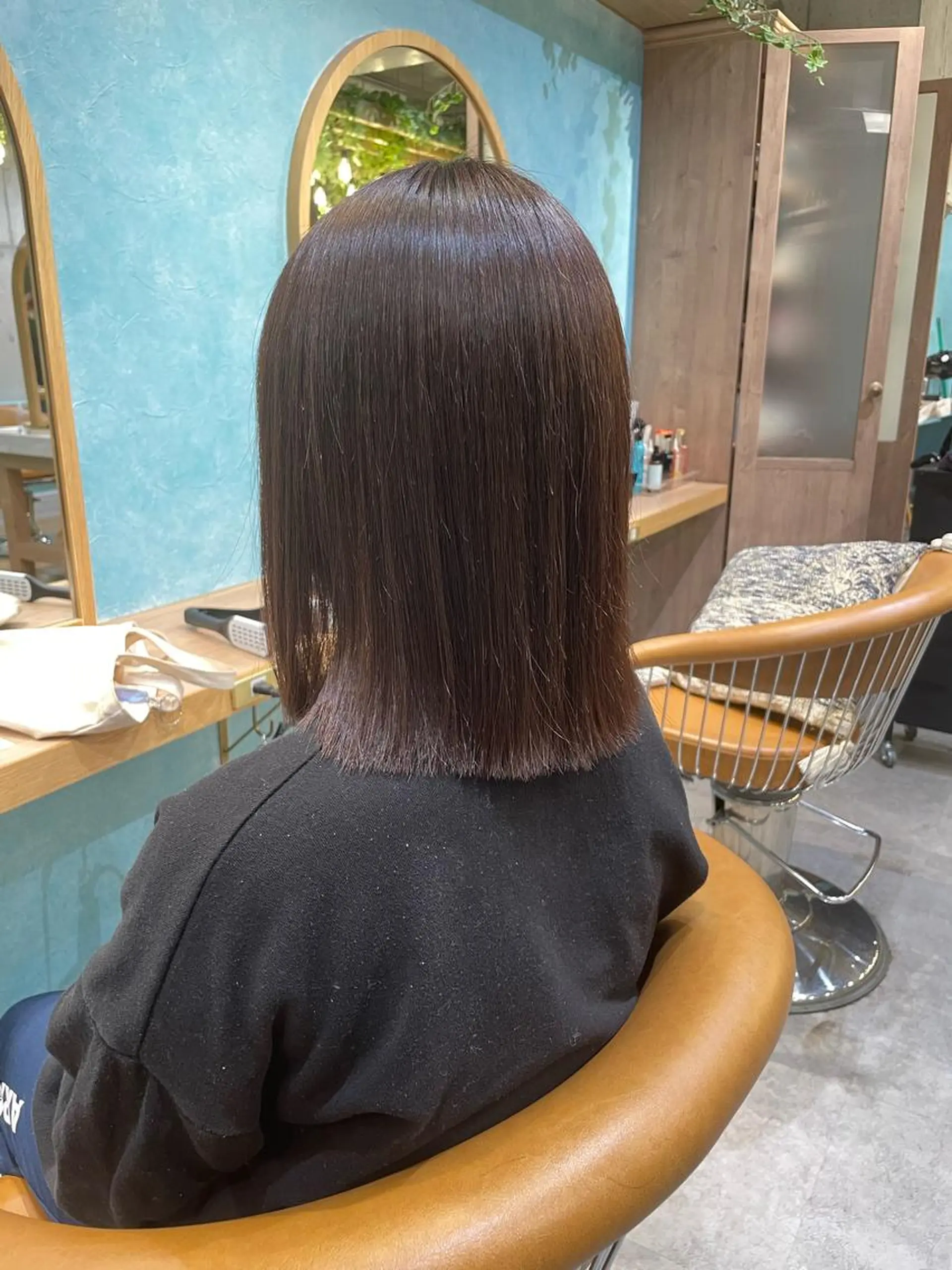 ミディアム 縮毛矯正 髪質改善 韓国風レイヤー 吉田のヘアスタイル