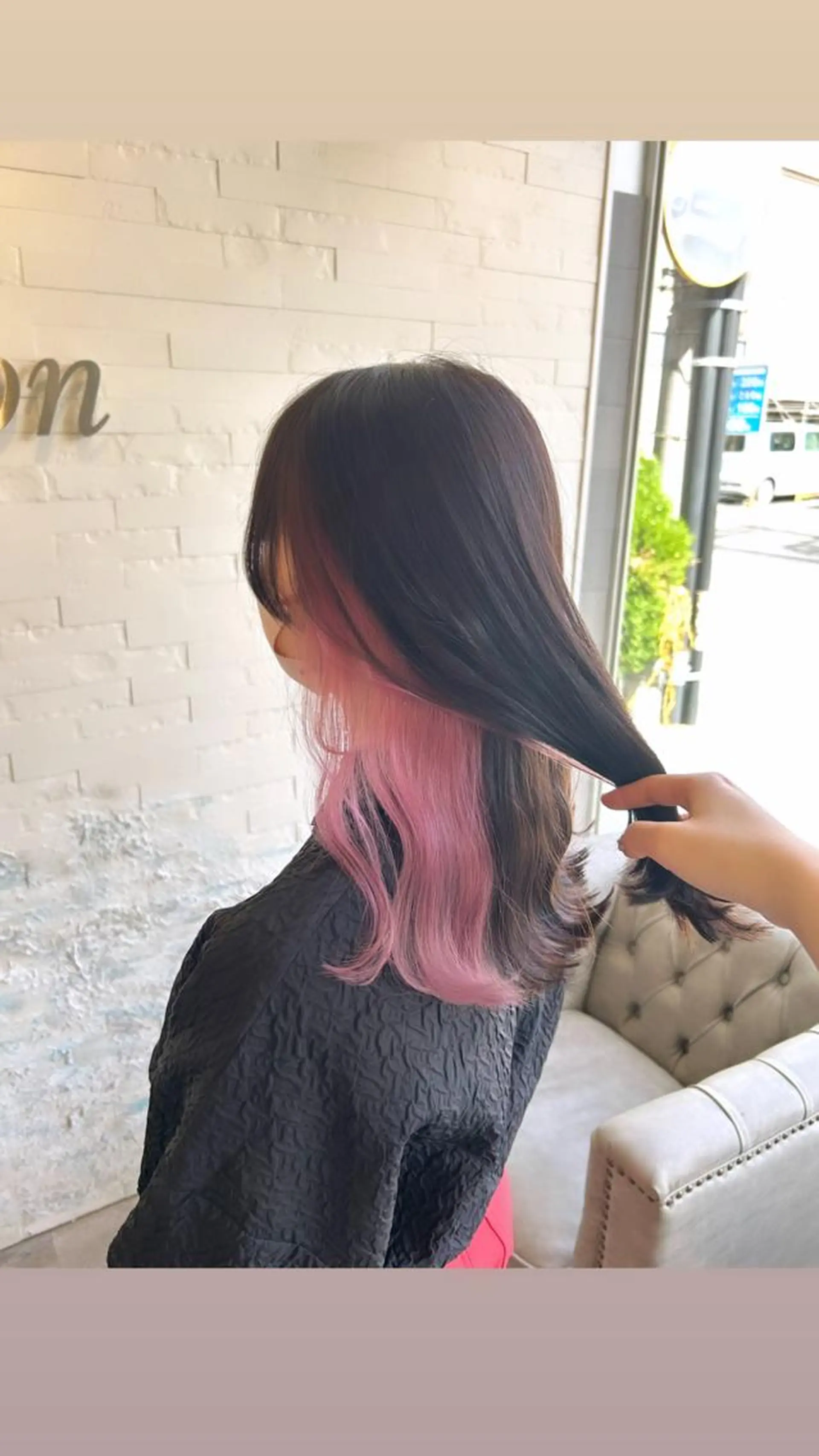 セミロング カラー ネイル アイブロウ ヘアカラー 🎀暖色/オリーブ カラー🎀seinaのヘアスタイル