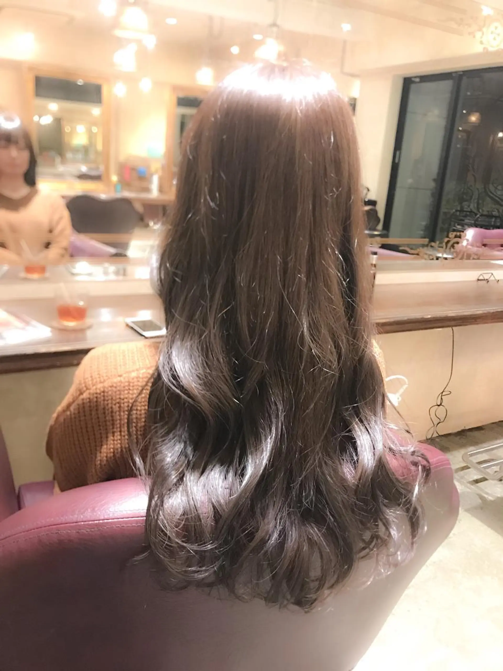 ロング カラー パーマ ヘアアレンジ ベージュカラー ハイライトカラー ハイライト 🌈髪質改善💕 縮毛矯正✨青木まで✨のヘアスタイル