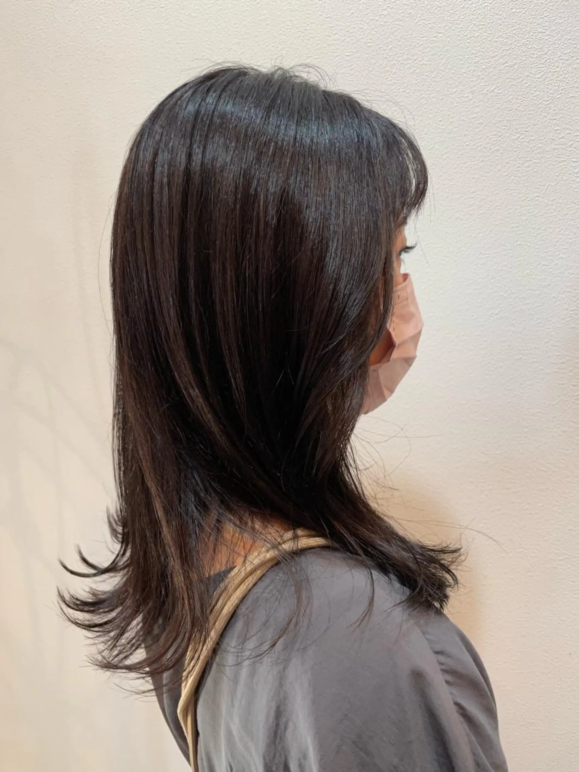 ミディアム カラー カット ヘアカラー トリートメント ノンダメージサロン/ 豊中/美容室のヘアスタイル