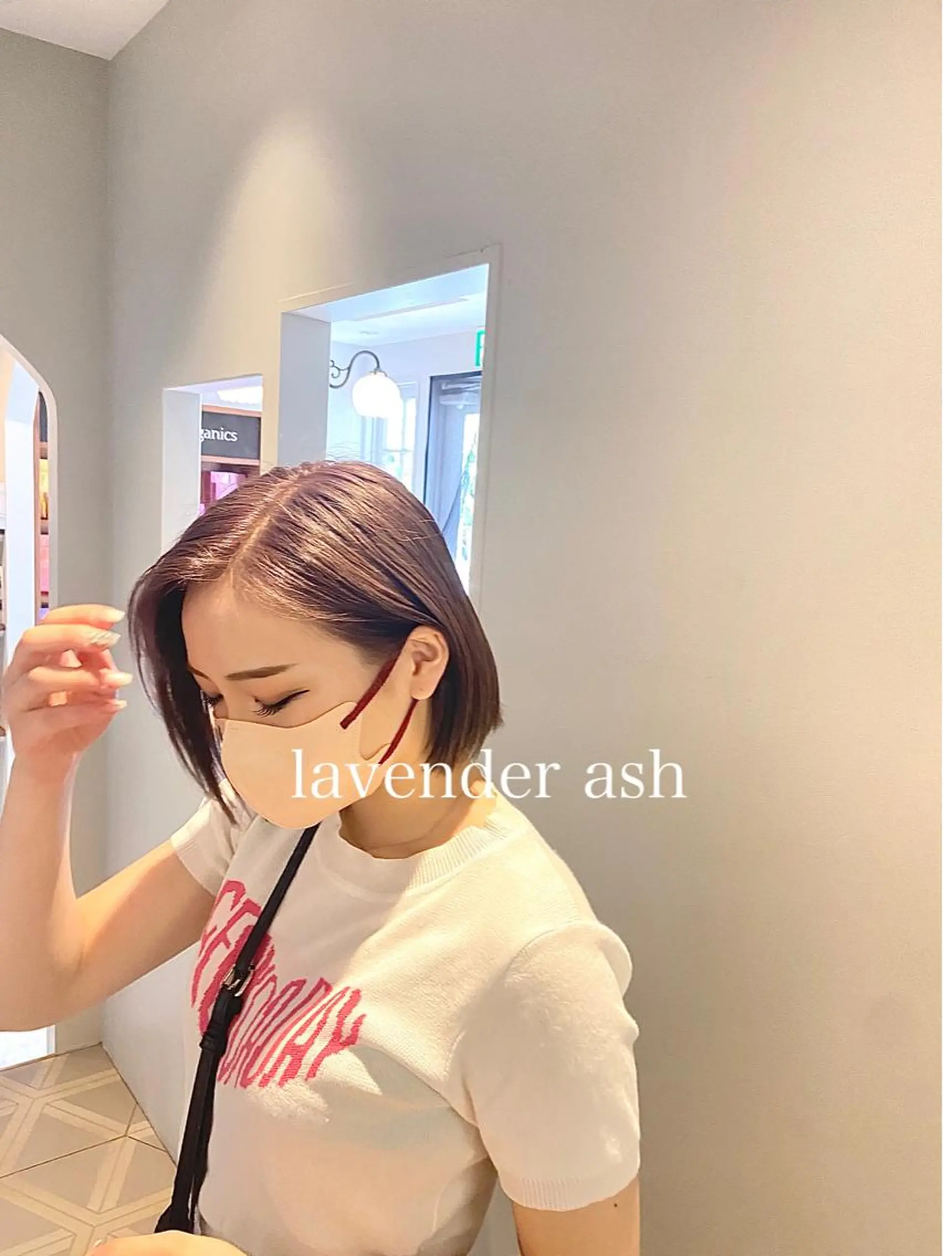 ショート カラー 透明感カラー ラベンダーカラー ヘアカラー トリートメント 透明感カラー🎀 tasty／makoのヘアスタイル