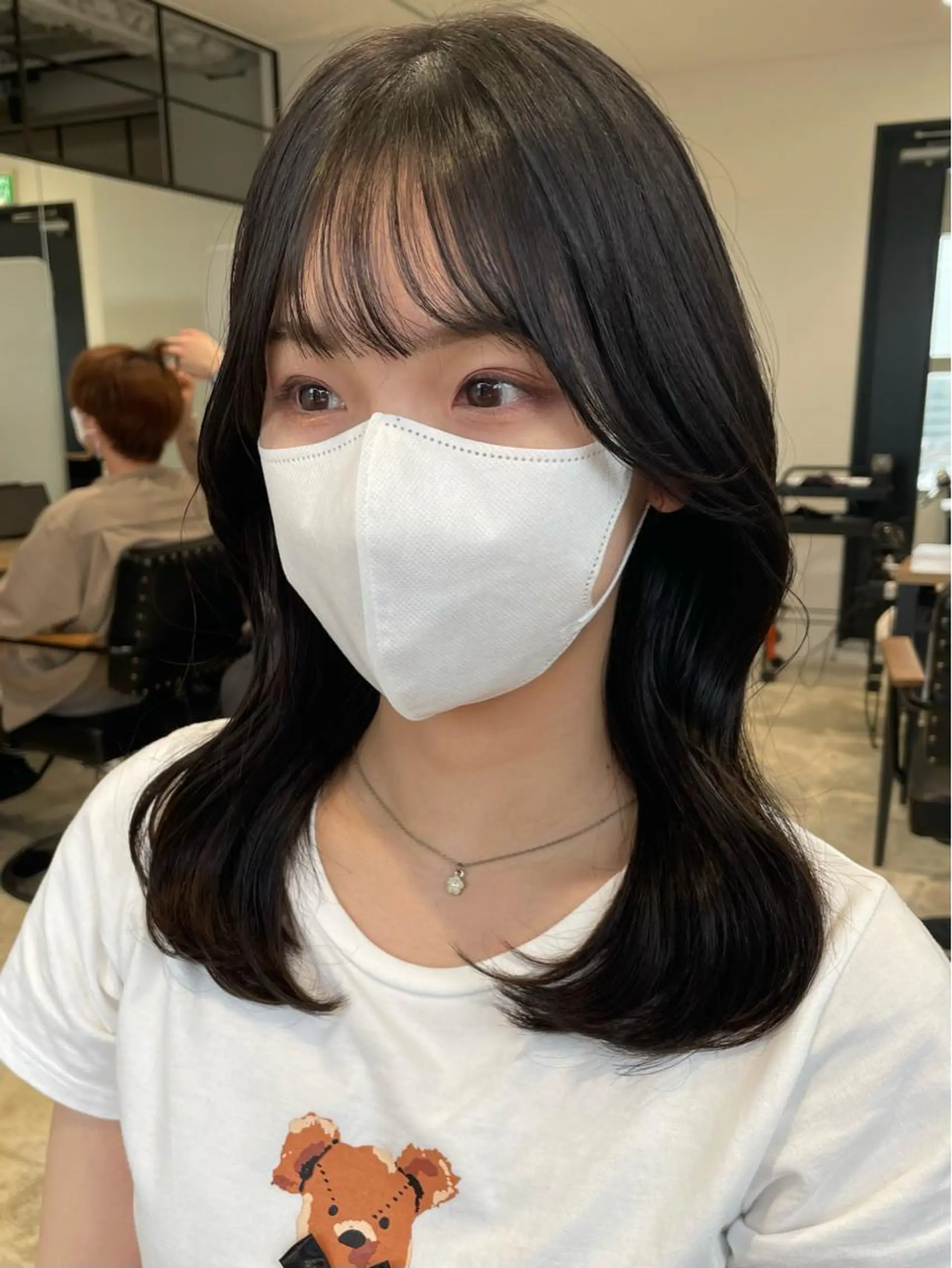 ミディアム カラー オリーブカラー ボブ くびれヘア 顔まわりレイヤー 韓国風ヘア カット ヘアカラー トリートメント 卒業式受付中🌻 肥田亜沙美のその他イメージ