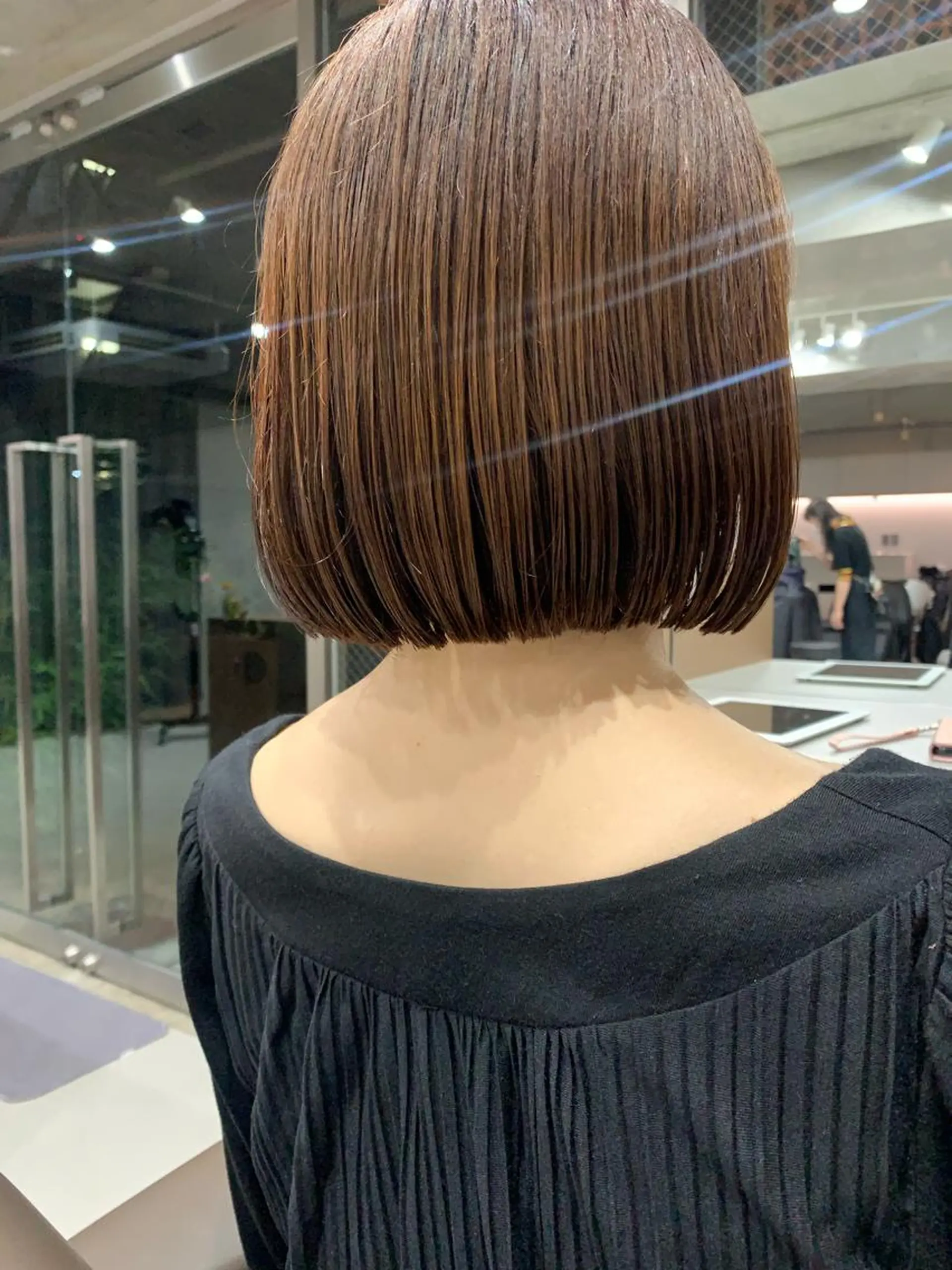 ショート カラー ボブパーマコテ巻き風 パーマNo1深江秀平のヘアスタイル