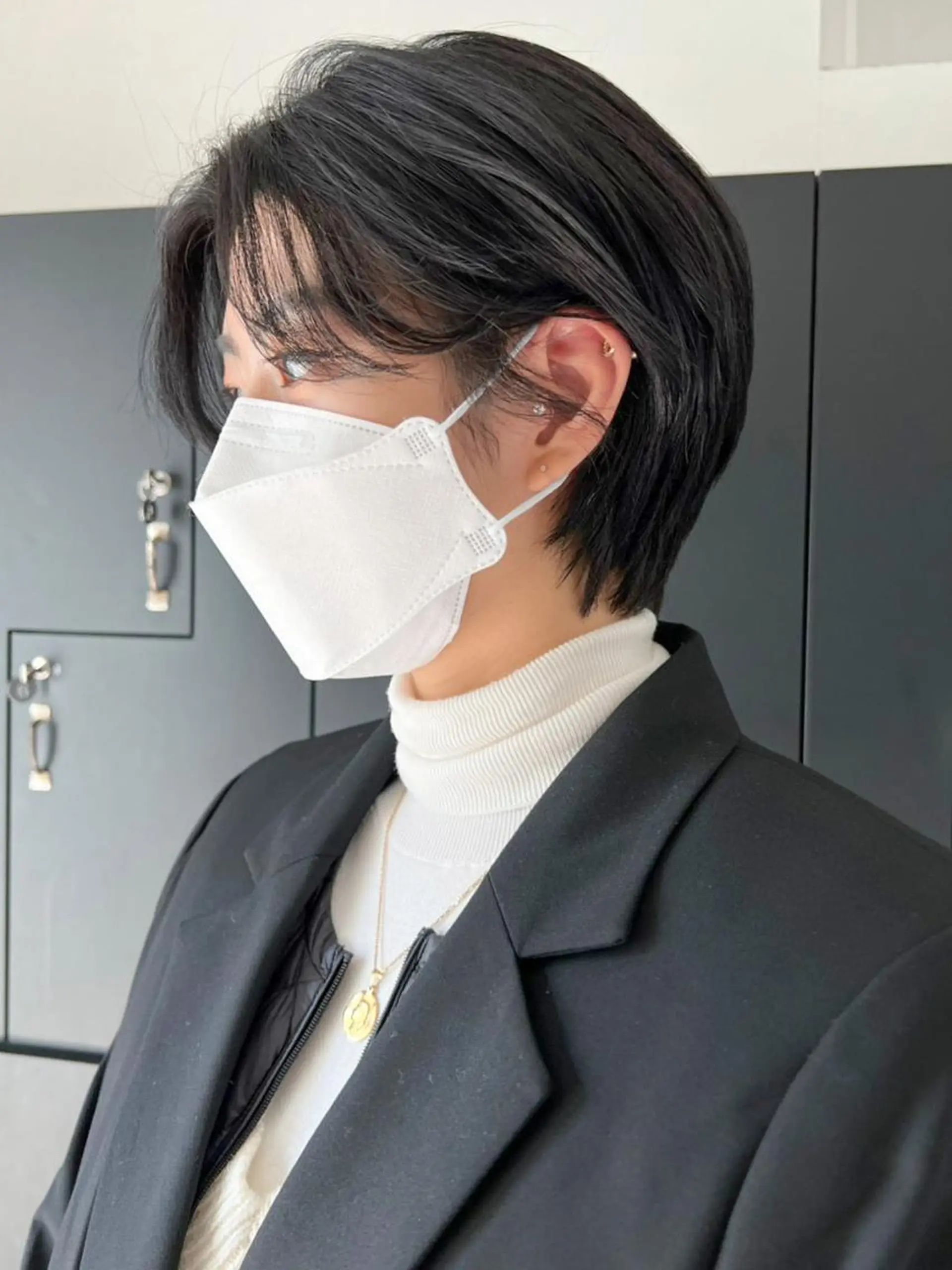 ショート カラー パーマ ヘアアレンジ 韓国風ヘア ショートヘア ITbyALBUM 中野店のヘアスタイル