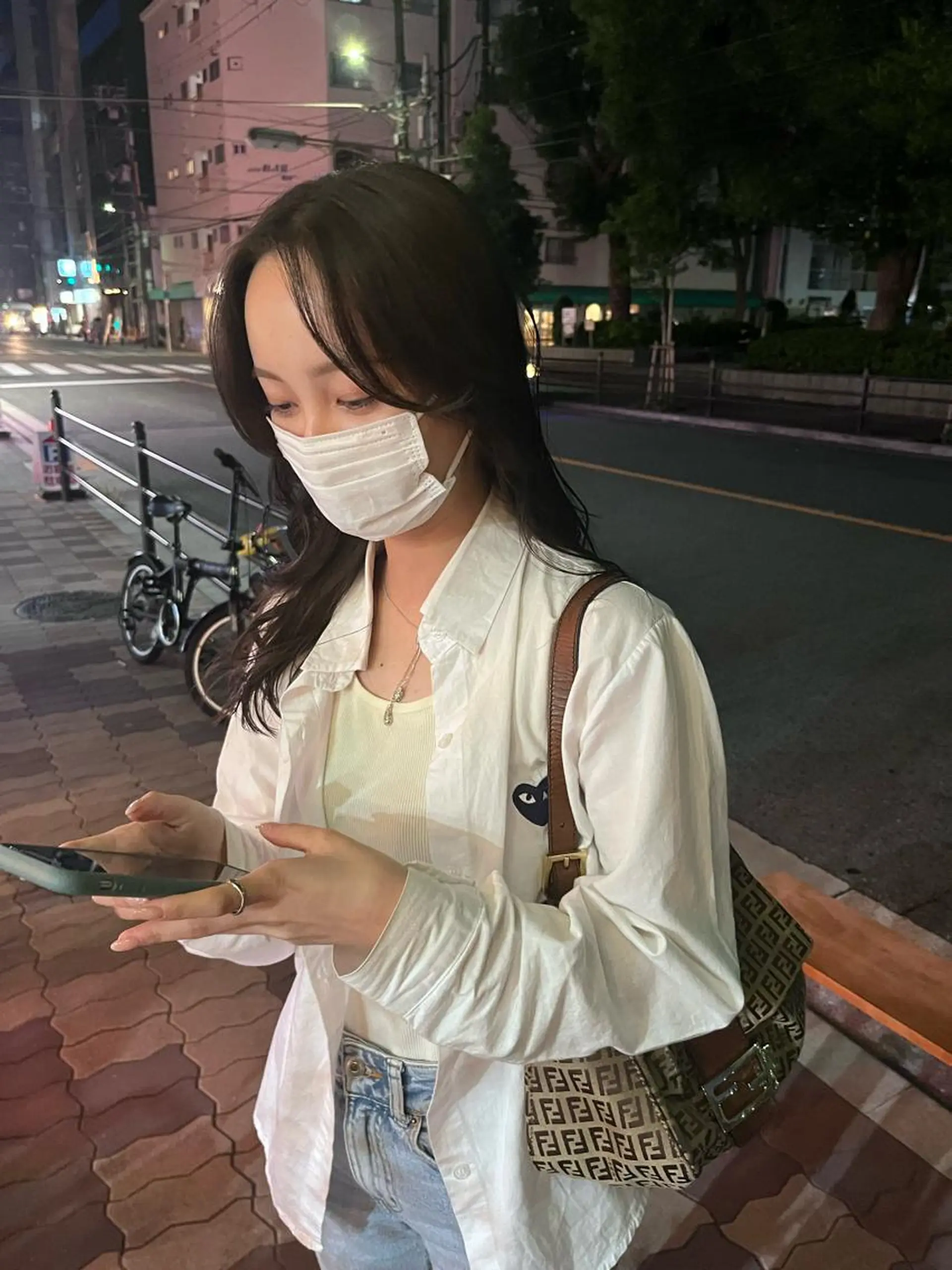 ミディアム Junmi/チカシツ /堀江のヘアスタイル