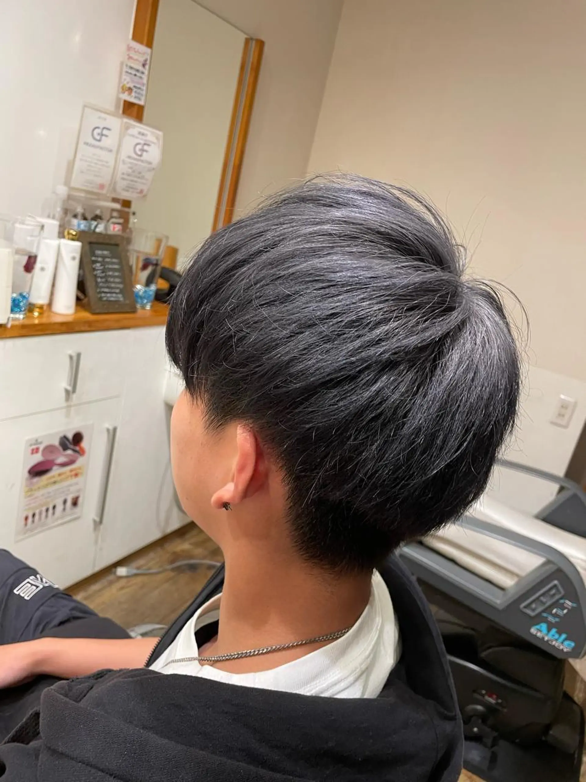 ミディアム カラー メンズ ダブルカラー グレージュ ROSSO北赤羽 アラカワのヘアスタイル