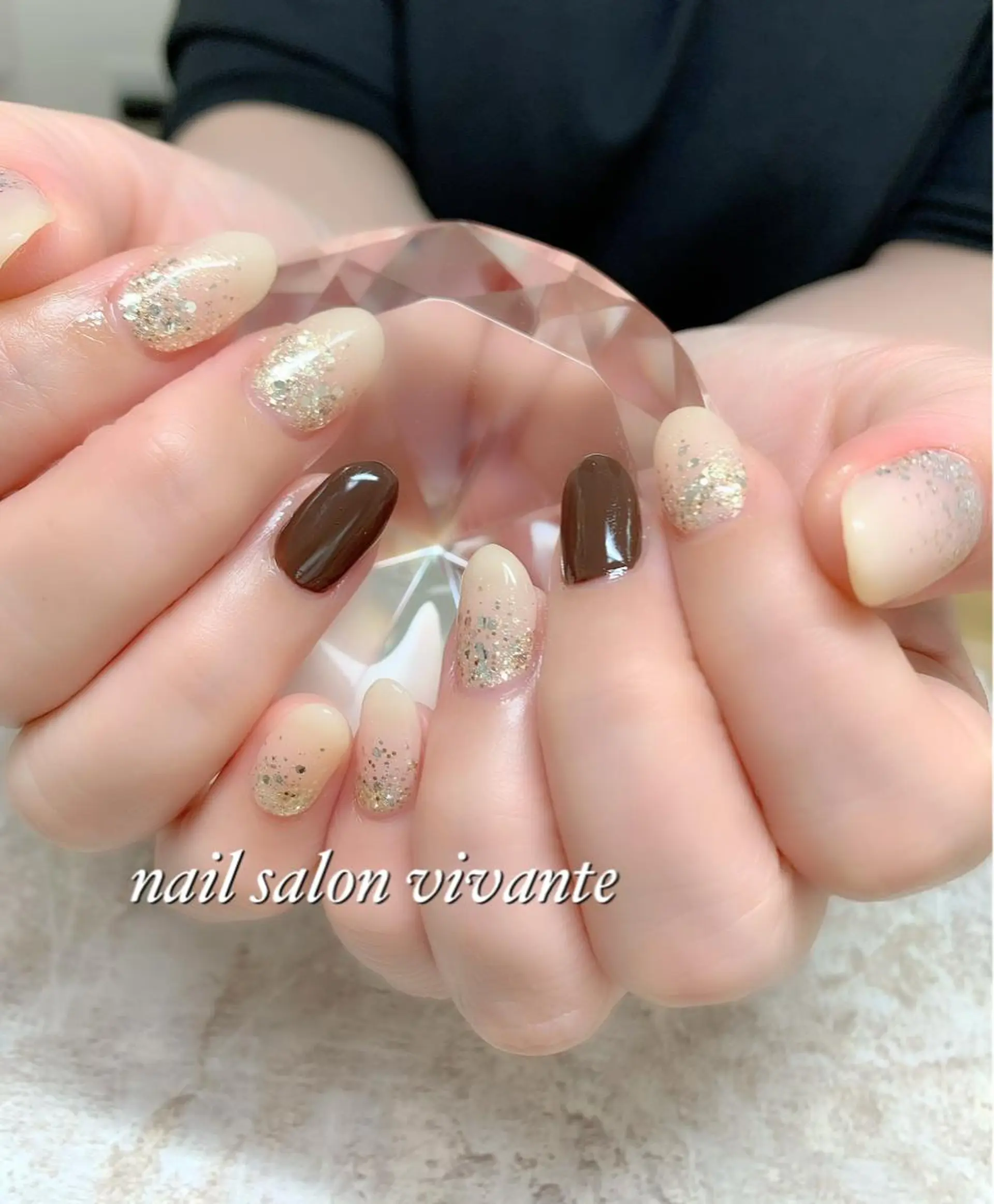 ネイル ラメ(グリッター) バレンタイン nail salon vivanteのネイルデザイン