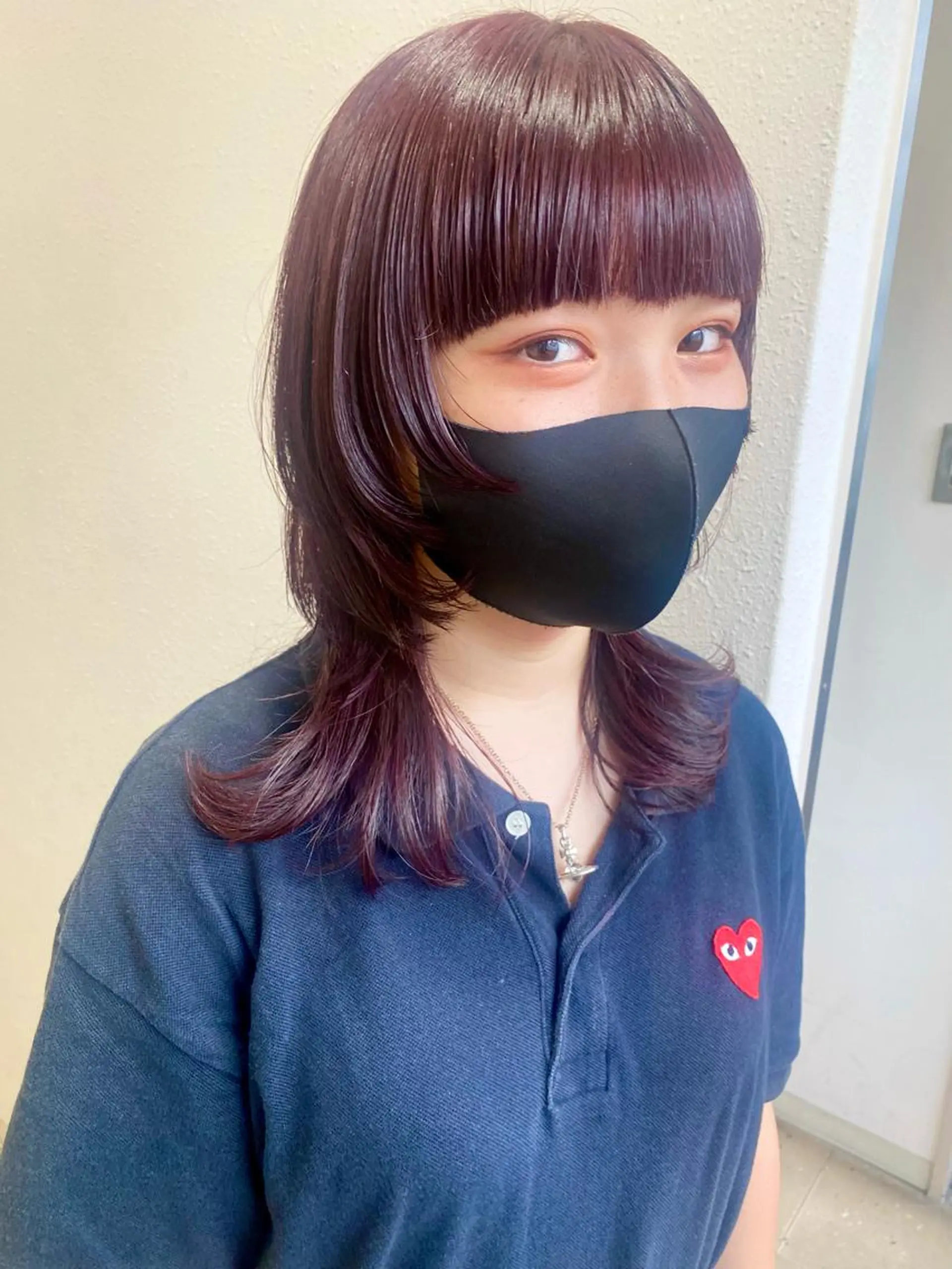 セミロング カラー ブリーチ ブリーチなしカラー ウルフカット ブリーチ/ハイトーン レイヤー/Maanaのヘアスタイル