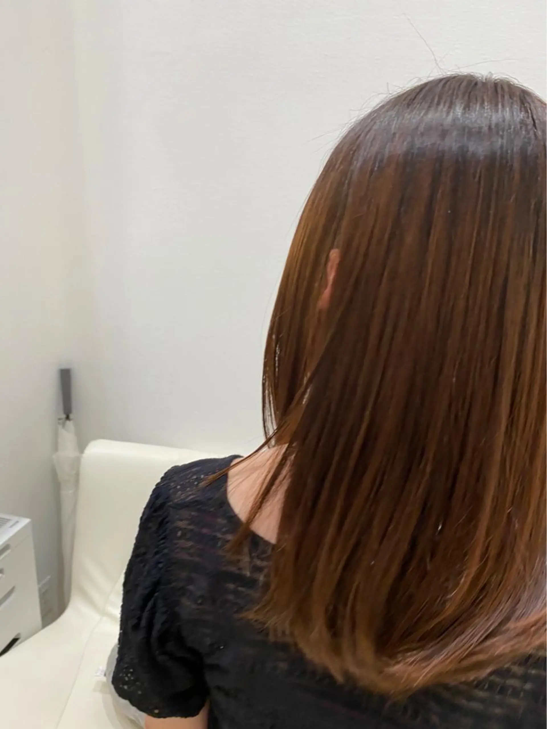 ミディアム カラー 縮毛矯正 堀井 凌平のヘアスタイル