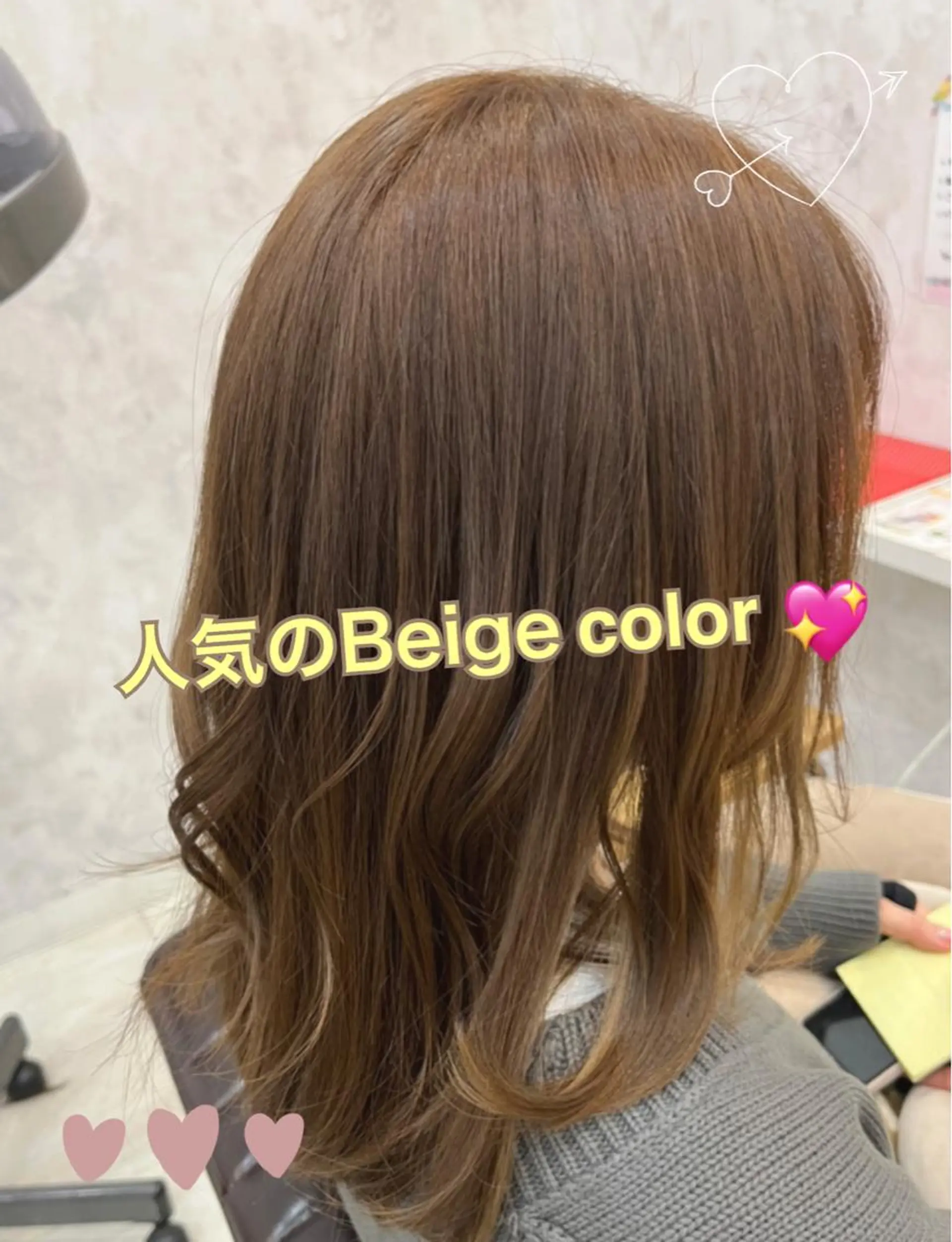 セミロング ヘアカラー 野澤 朱里のヘアスタイル