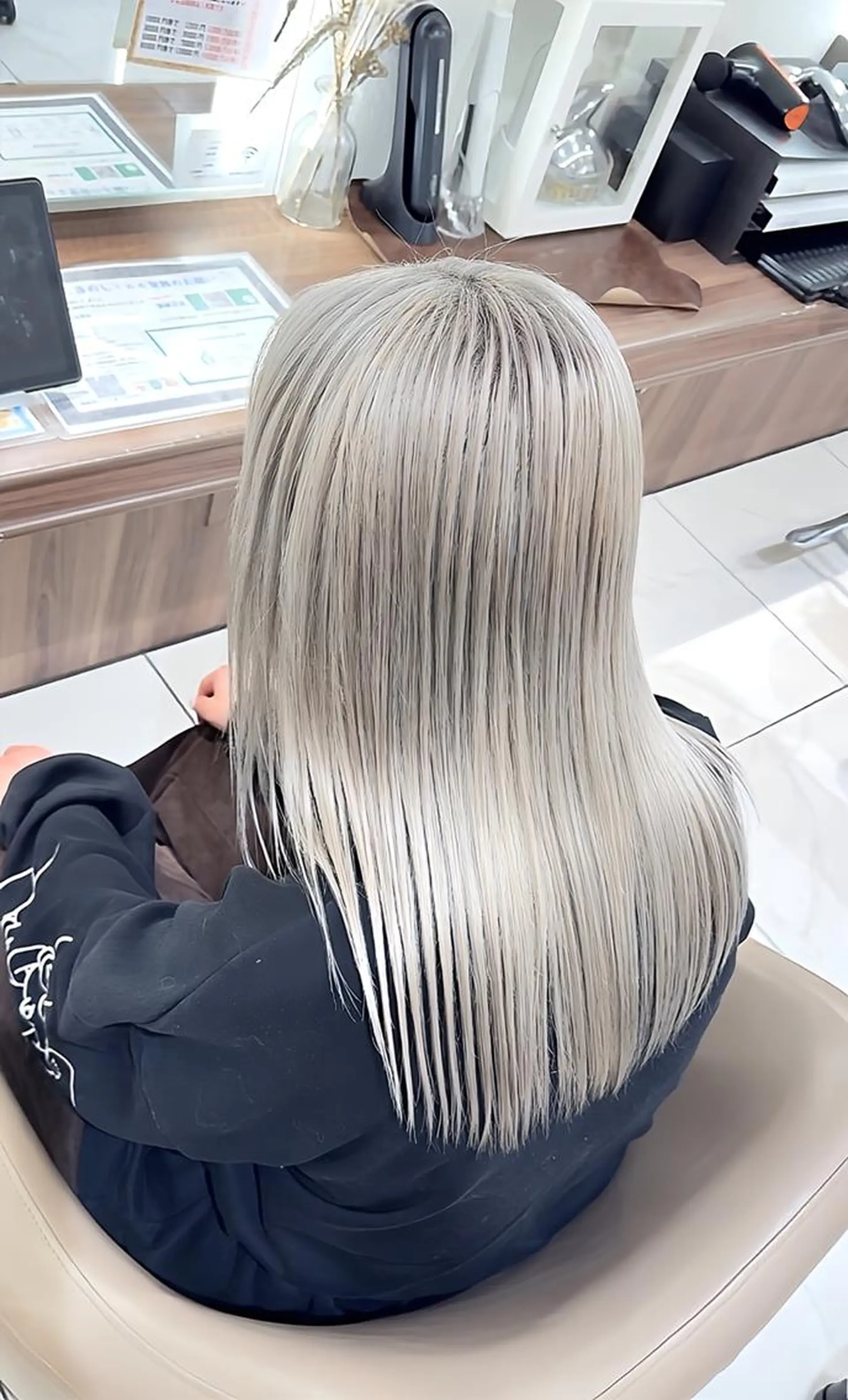 セミロング カラー ブリーチ 髪質改善 ヘアカラー 菅野翔汰/髪質改善 カラー/ブリーチのヘアスタイル