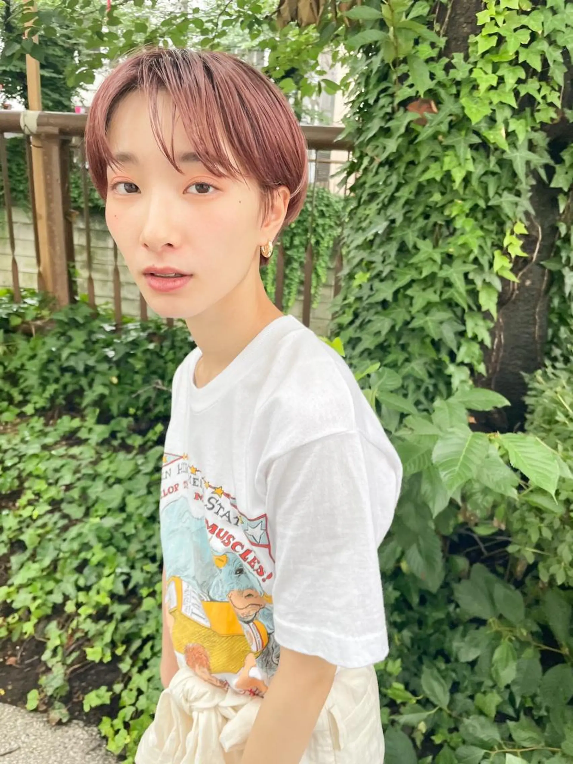 ショート カラー パーマ アディクシーカラー ブリーチ ブロンド ブルーカラー ハイライトカラー カット トリートメント ヘッドスパ CEINE＋ officialのヘアスタイル