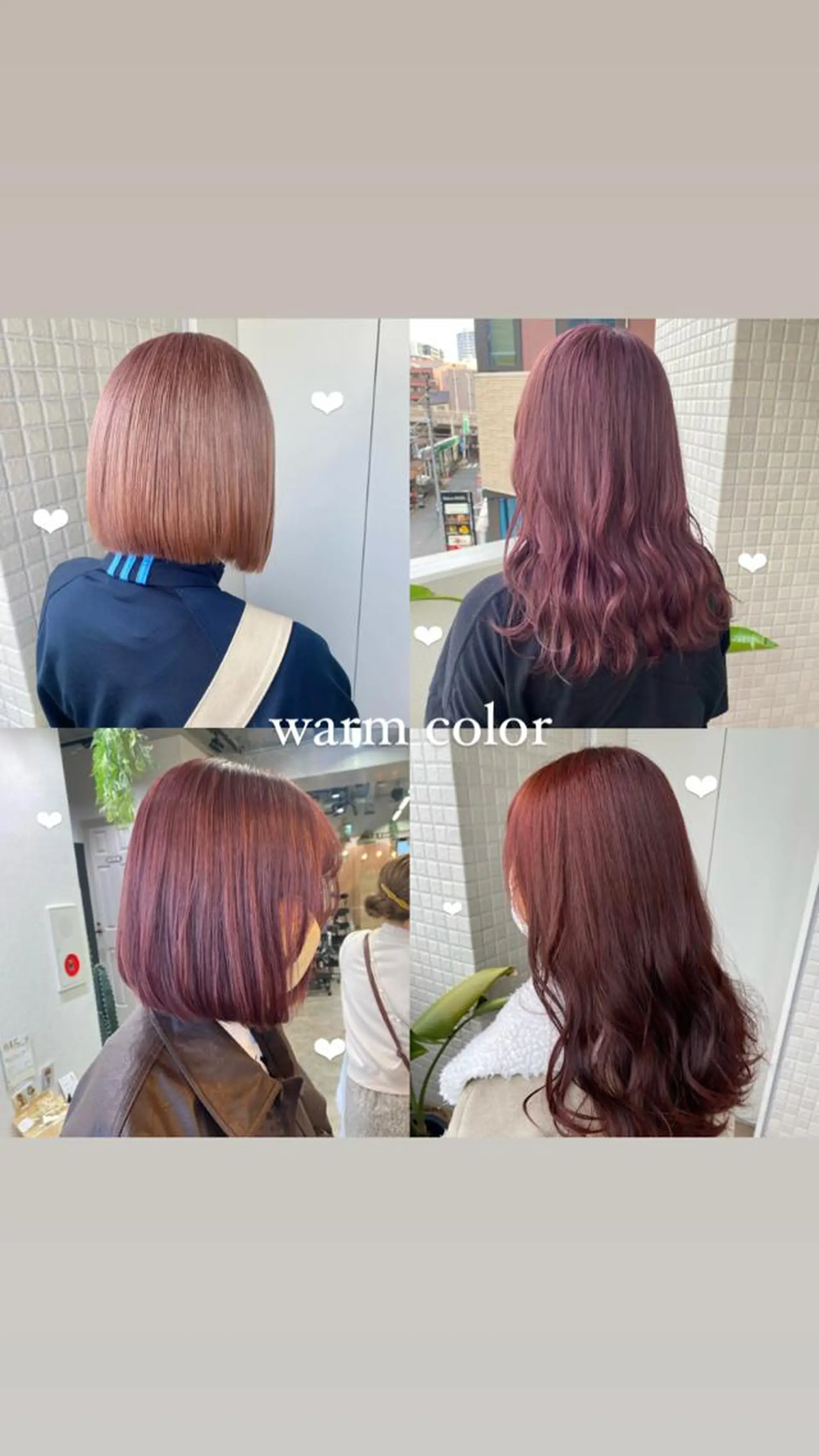 カラー オレンジ ピンクカラー 透けるベージュ/ 艶カラー♡のヘアスタイル