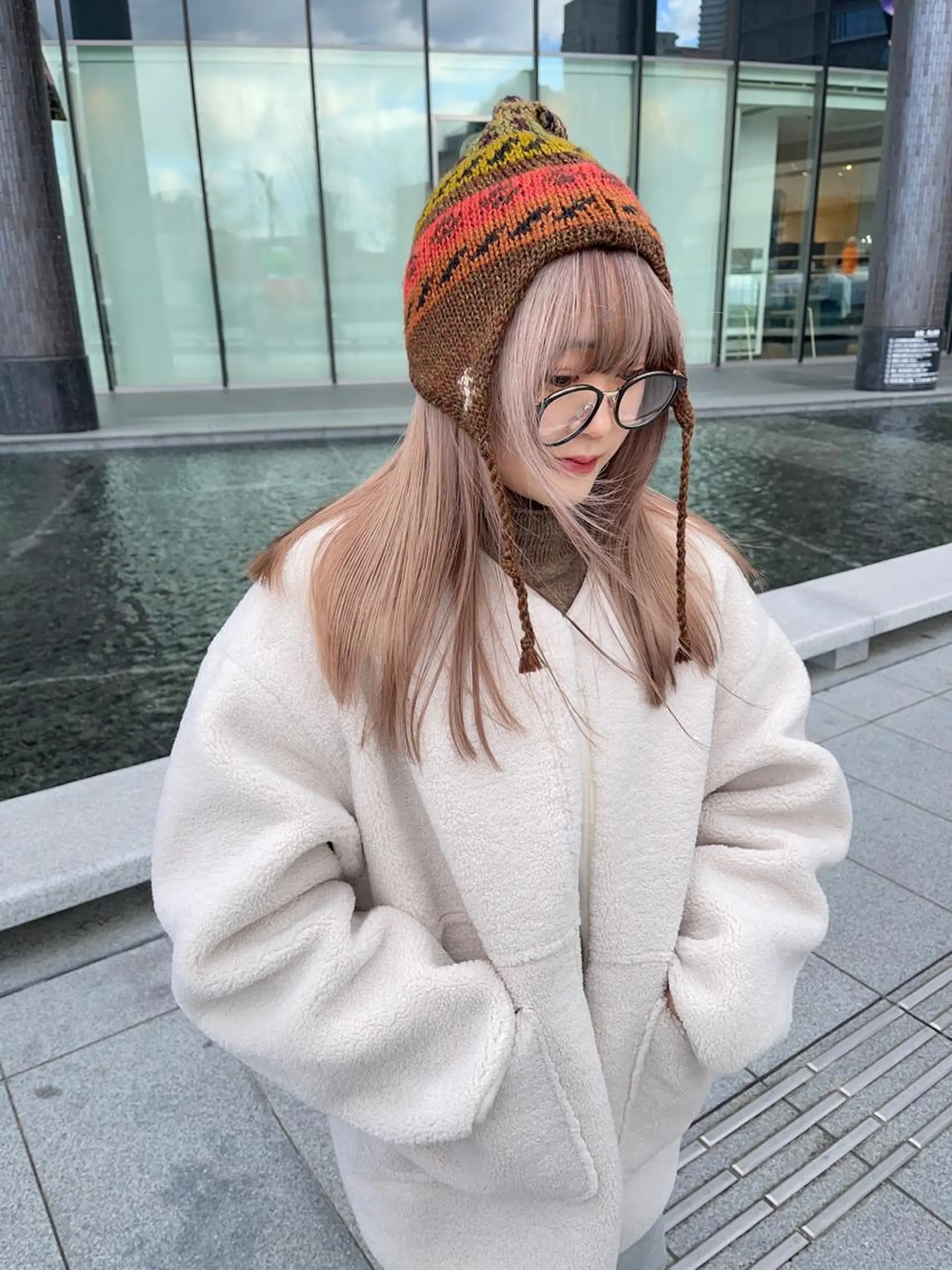 ミディアム ヘアカラー ace share salon 梅田所属・福山 晴香のヘアスタイル