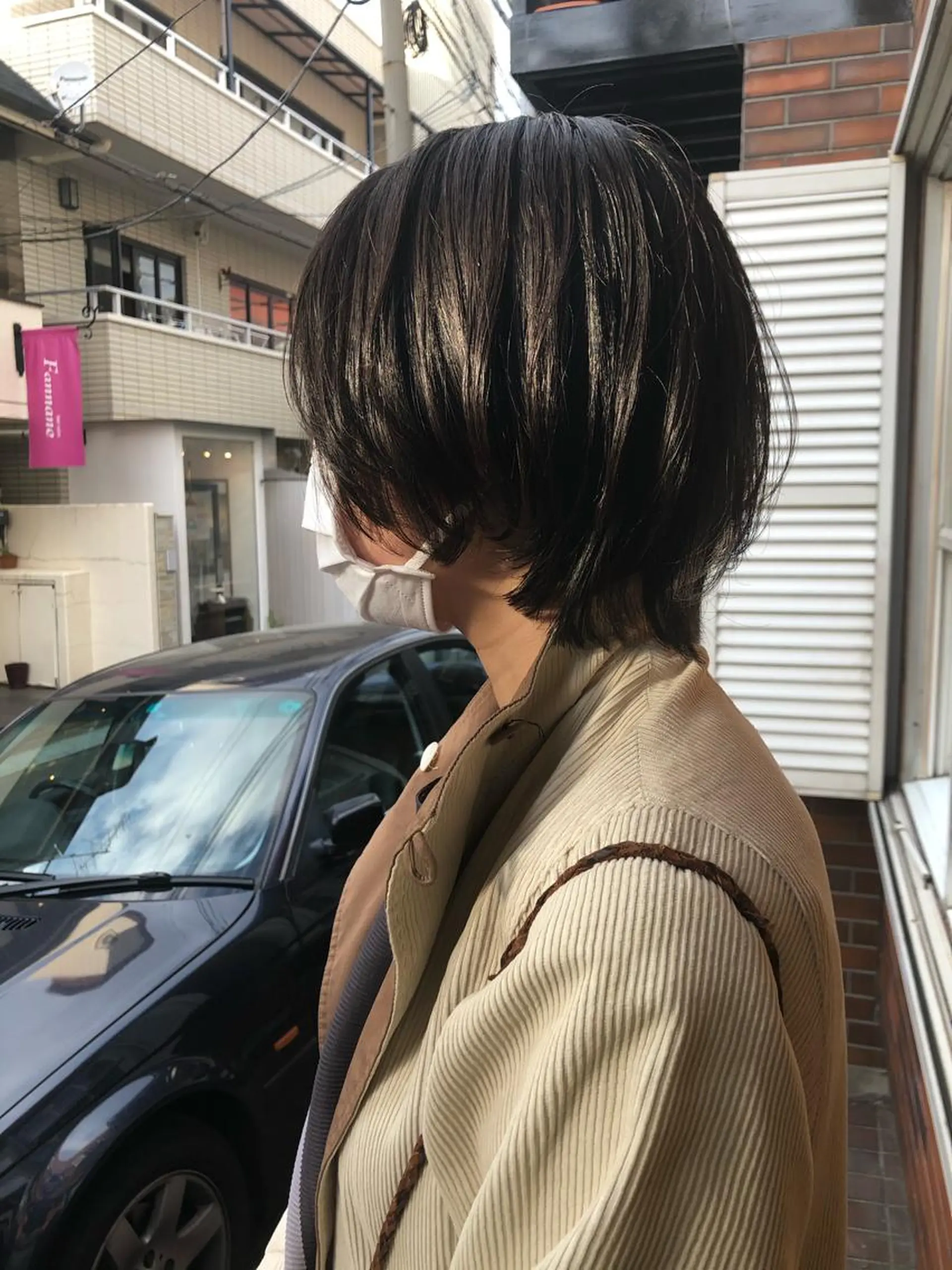 ミディアム パーマ カット 縮毛矯正 eri kinjoのヘアスタイル