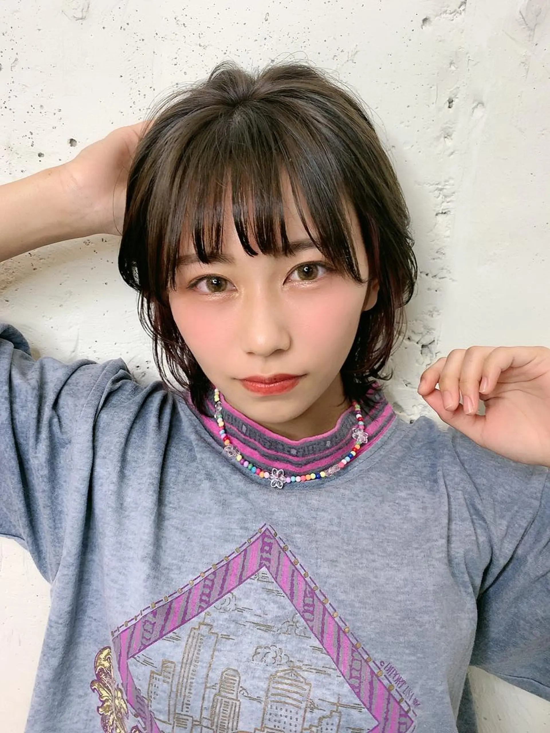 ショート カラー カット ヘアカラー トリートメント 透明感ハイトーン🦄 キラ🌈のヘアスタイル