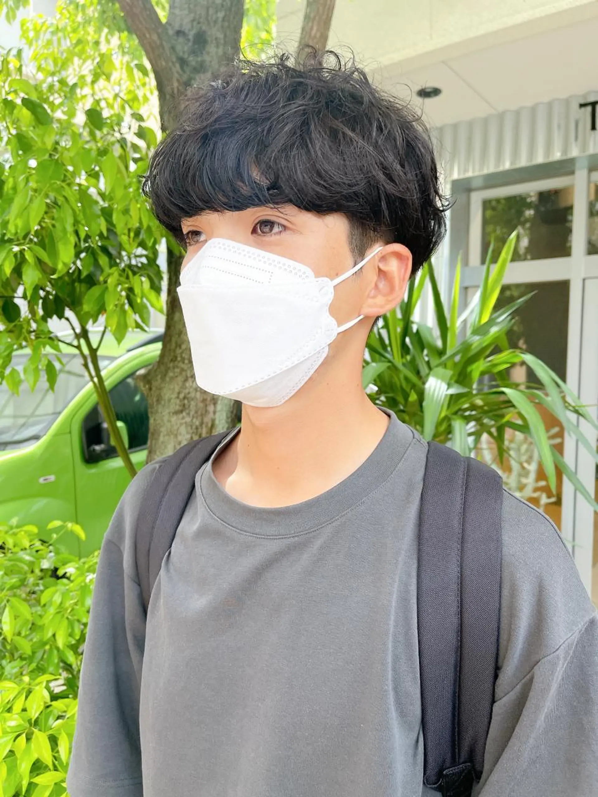 ショート パーマ メンズ マッシュ メンズパーマ カット ヘアカラー パーマ 縮毛矯正 トリートメント メンズパーマ タカキリョウのヘアスタイル