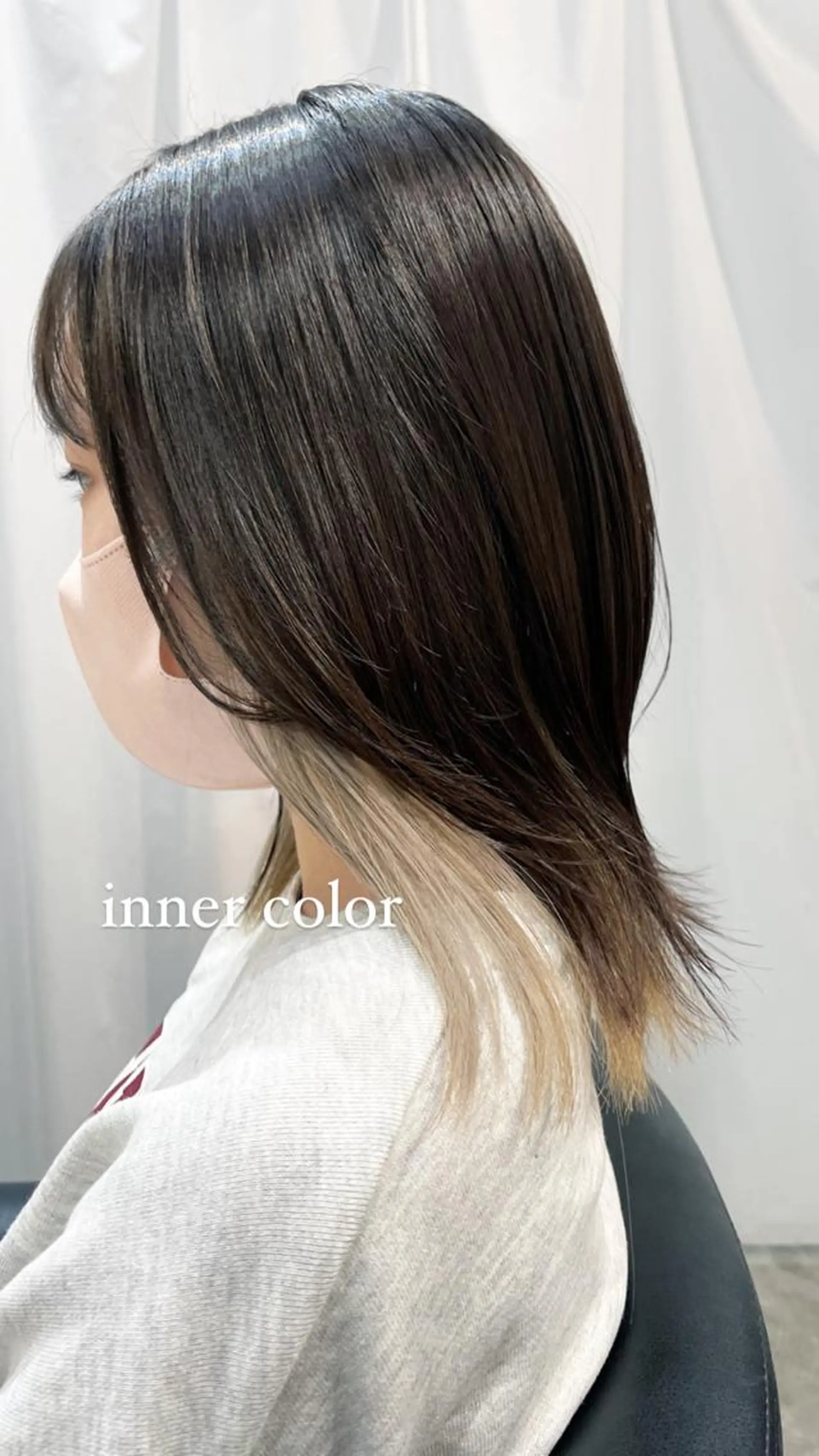 ミディアム くびれヘア 似合わせカット 小顔カット ヘアカラー トリートメント カラー得意【梅田】 瀧本友梨乃のヘアスタイル