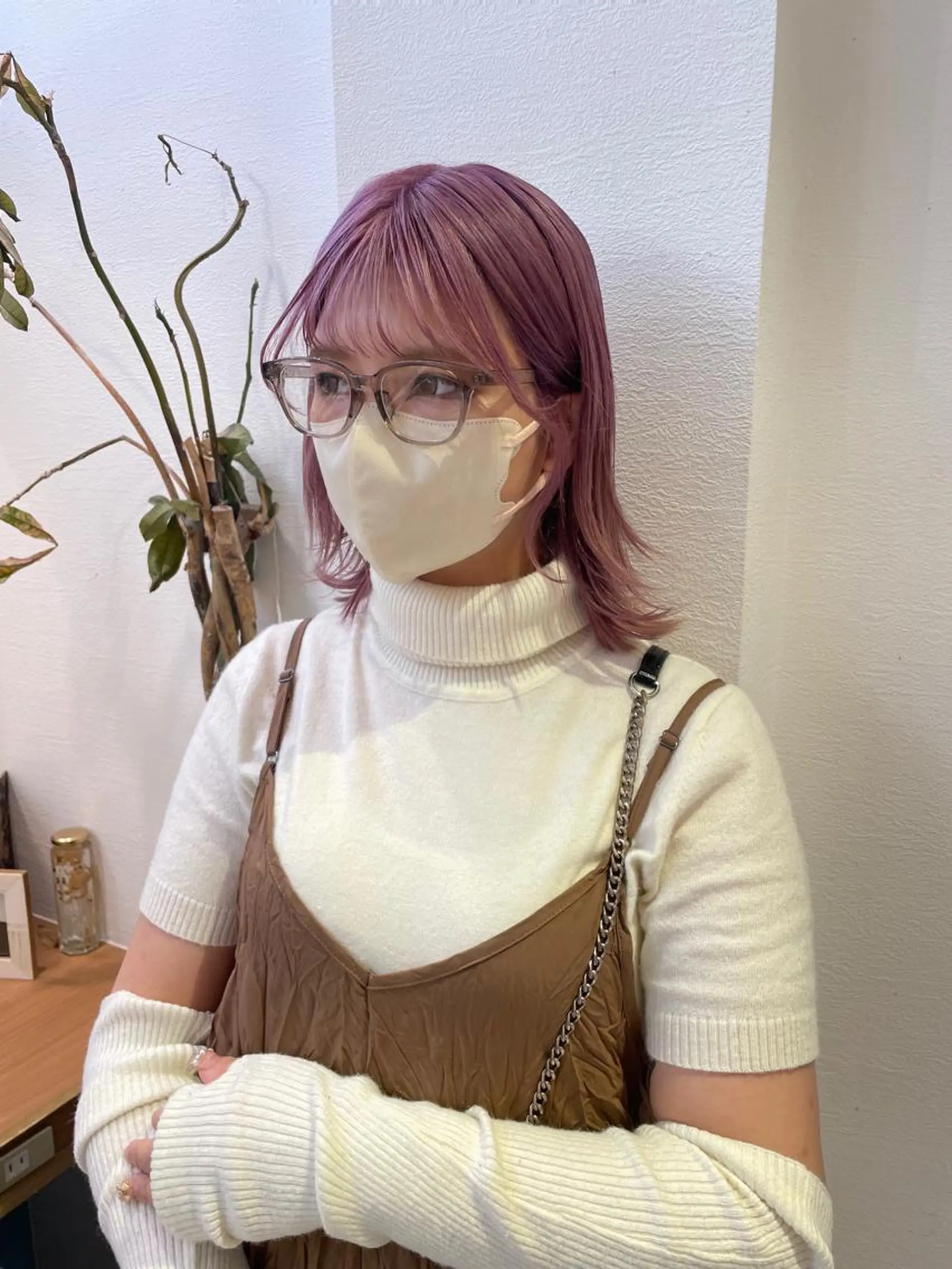 ミディアム カラー ヘアアレンジ バレイヤージュ ブリーチ ケアブリーチ デザインカラー ダブルカラー 髪質改善【縮毛矯正】 北千住 田邉 澪のヘアスタイル