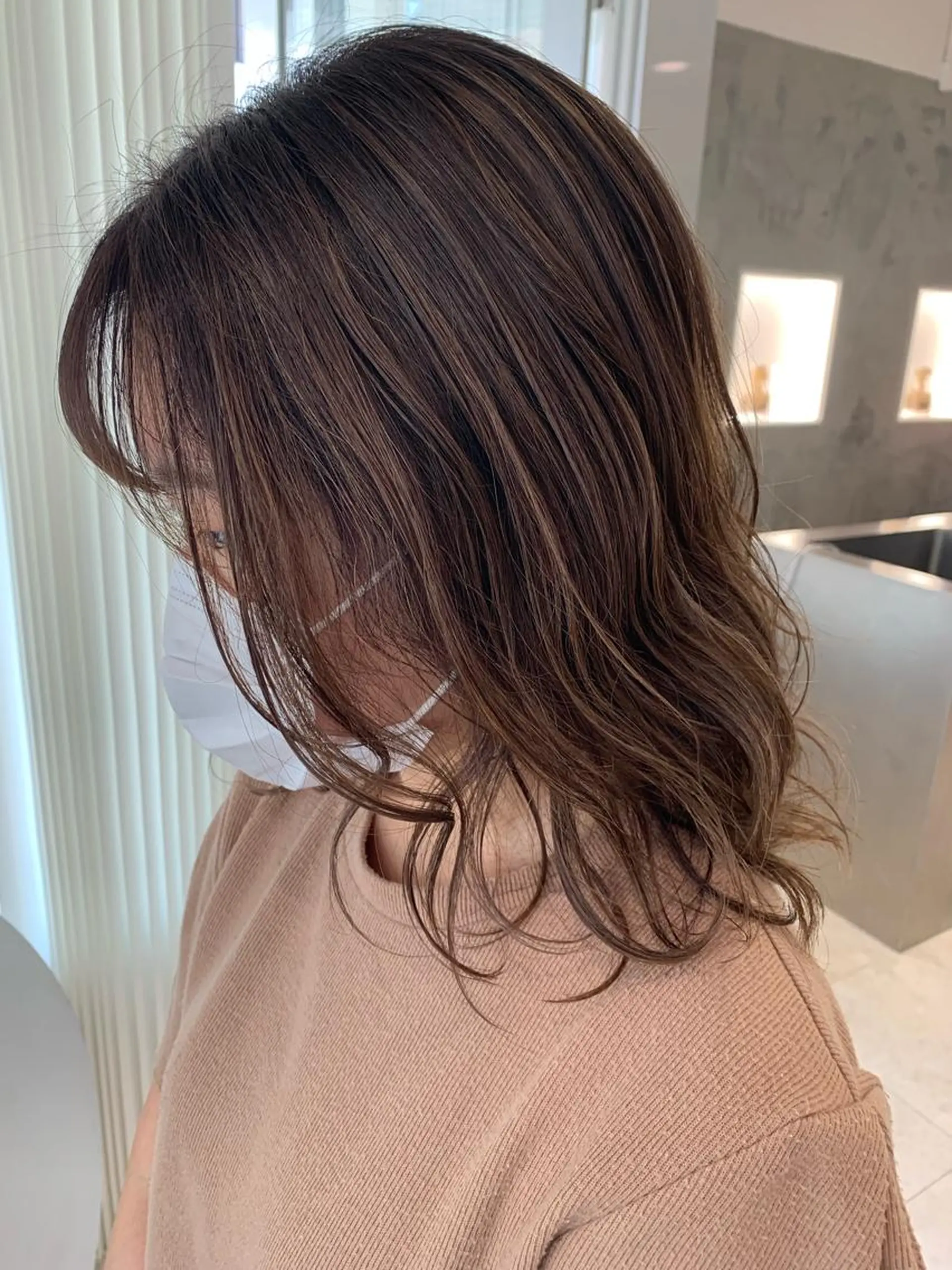 セミロング カラー ヘアアレンジ 🫧透明感カラー/ ボブ/小笠原汐海🪽のヘアスタイル