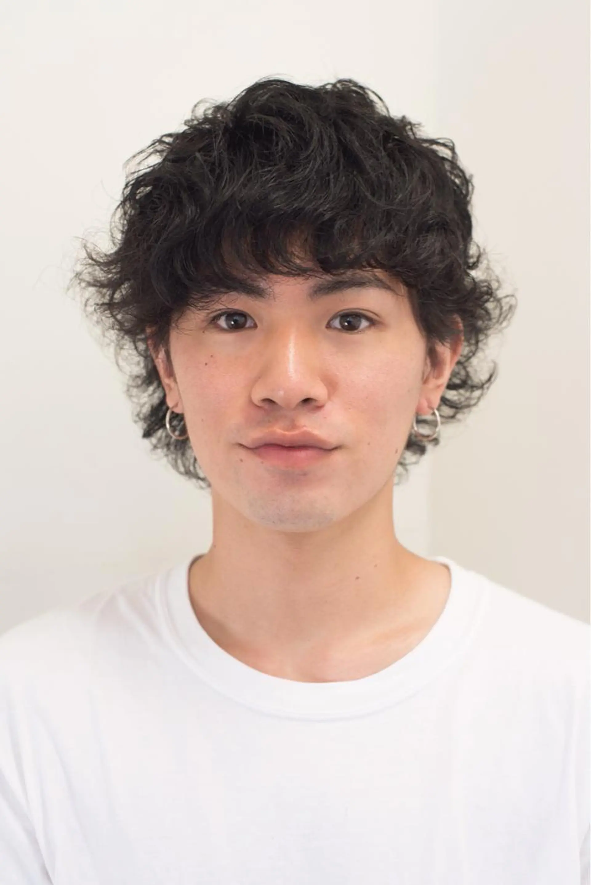ミディアム パーマ メンズ 千葉 慎也のヘアスタイル