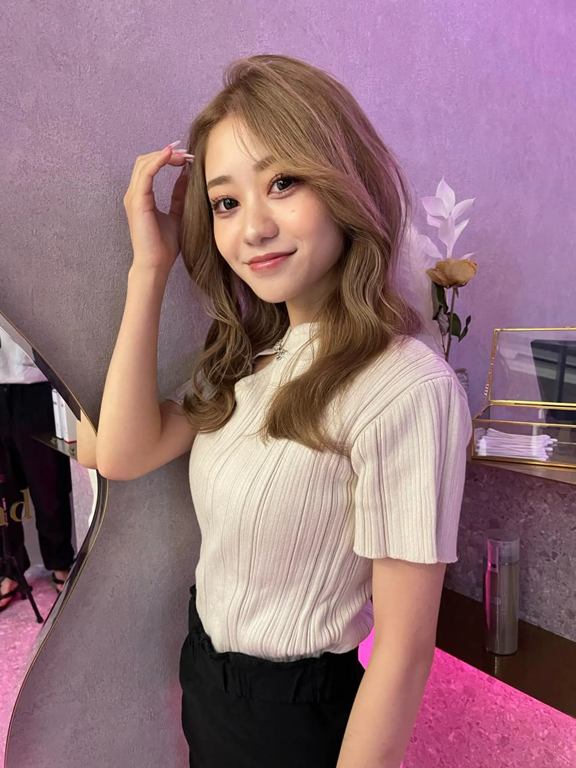 カラー ヘアカラー rina／ベージュ ワンホン/韓国ヘアのヘアスタイル