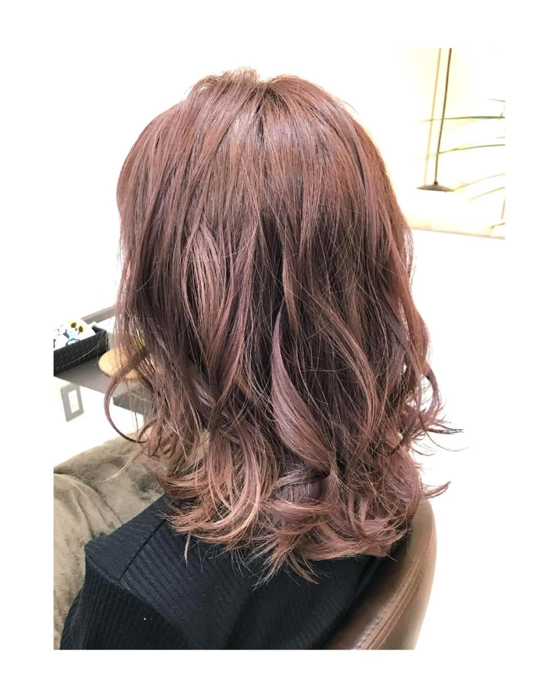 ミディアム カラー パーマ アッシュ ピンクカラー ピンクアッシュ APSEE メンズカラー特化のヘアスタイル