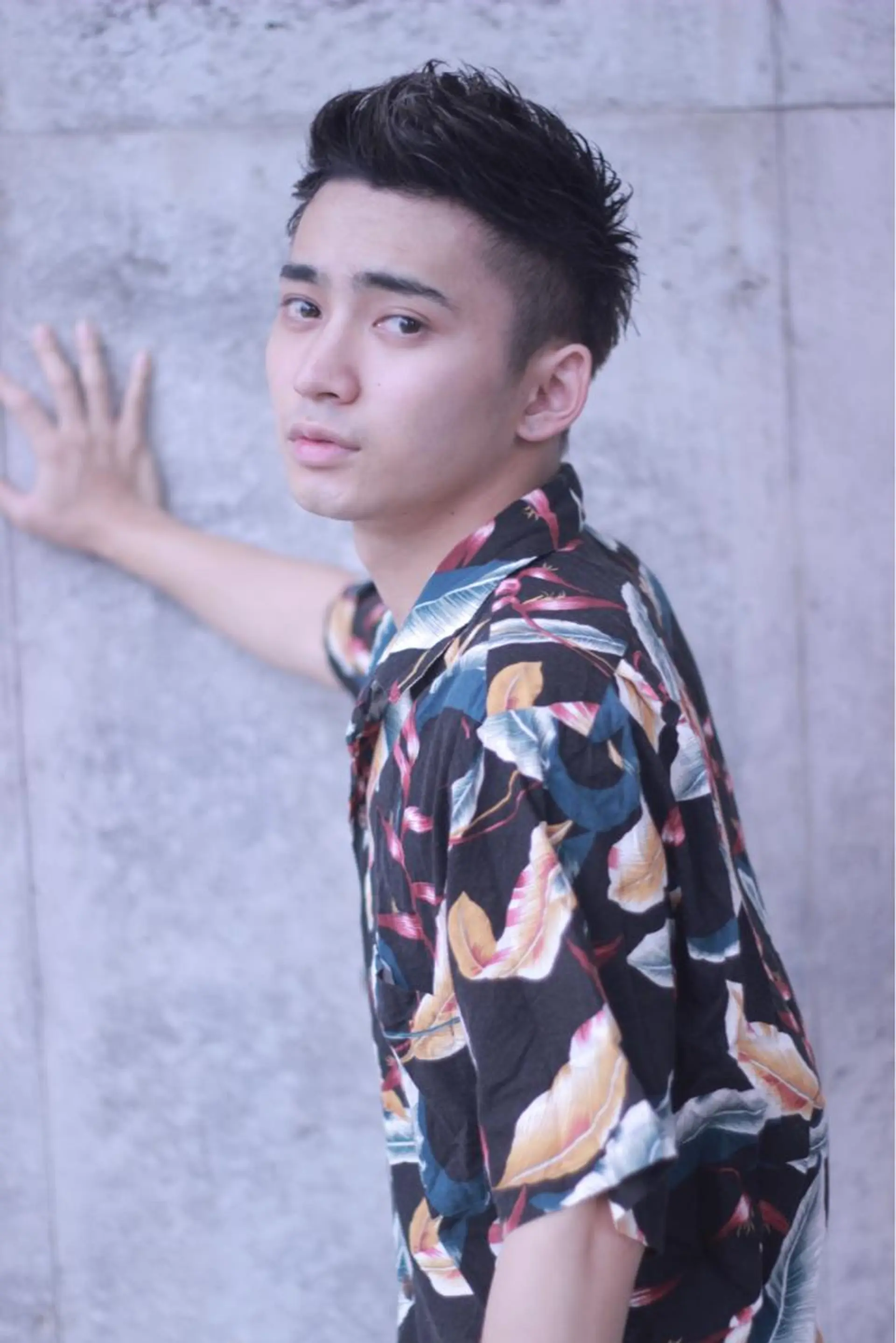 ショート カラー パーマ メンズ アップバング メンズベリーショート ベリーショート ショートヘア 及川 光のヘアスタイル