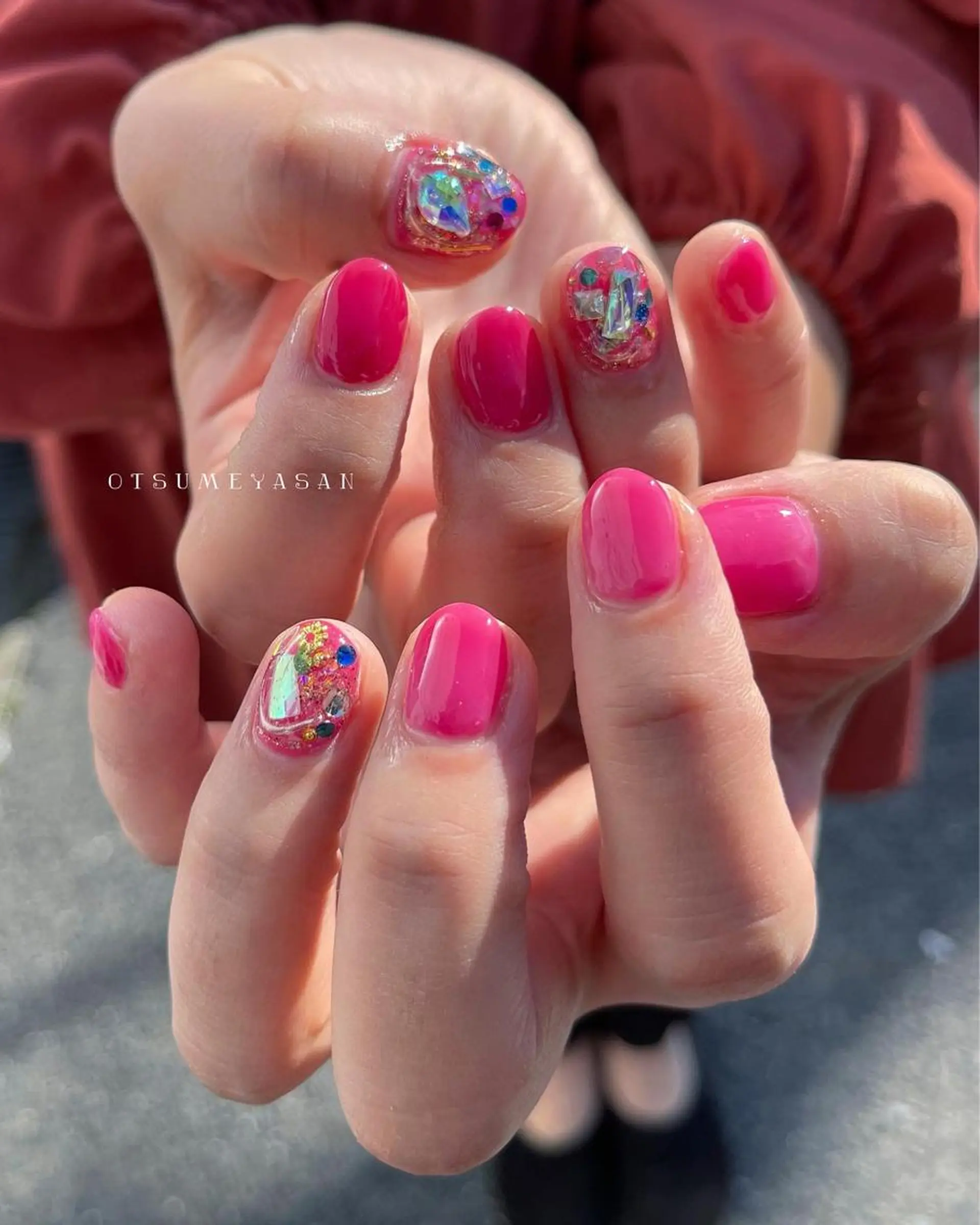 ネイル ジェルネイル 韓国ネイル マグネットネイル ミラーネイル ニュアンスネイル わたなべ ちかのネイルデザイン