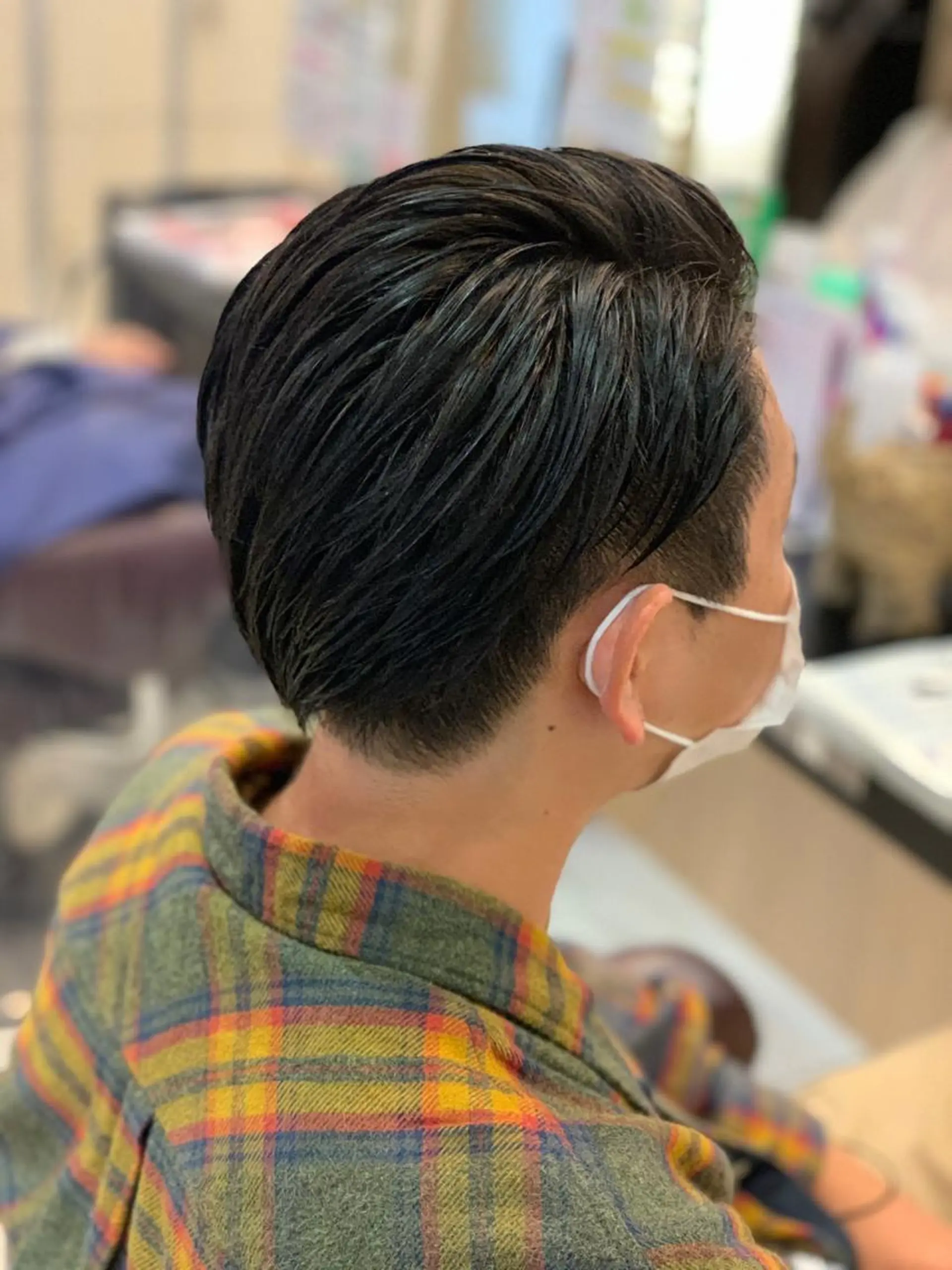 ショート メンズ 七三 ツーブロック 刈り上げ カット トータルビューティー K:R鶴川のヘアスタイル