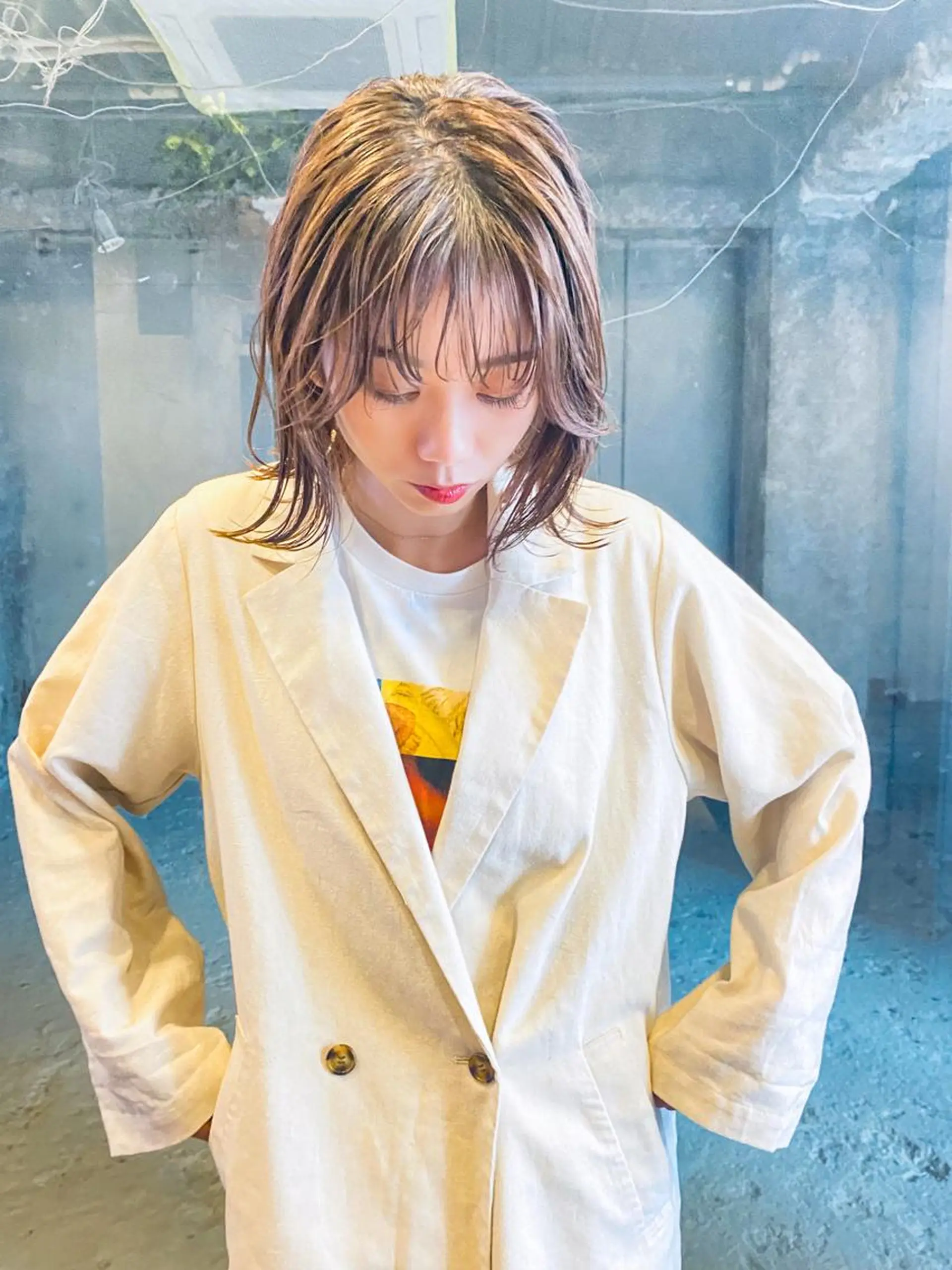 ミディアム カラー 一ノ瀬 暁のヘアスタイル