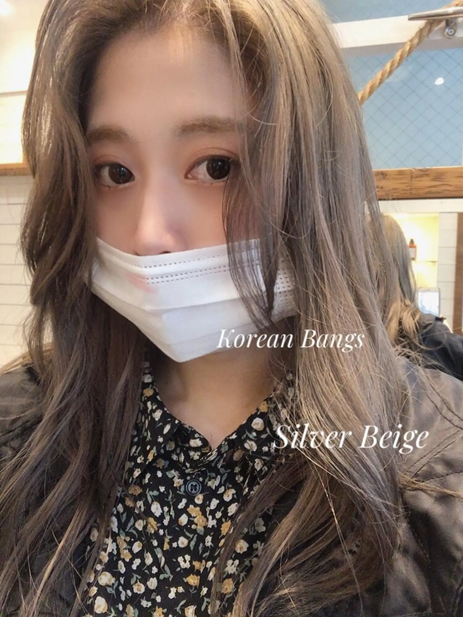 ロング 韓国風ヘア サイドバング カット ヘアカラー トリートメント ヘッドスパ ヘアセット ✨透明感ケアカラー✨ 長野ゆきなのヘアスタイル