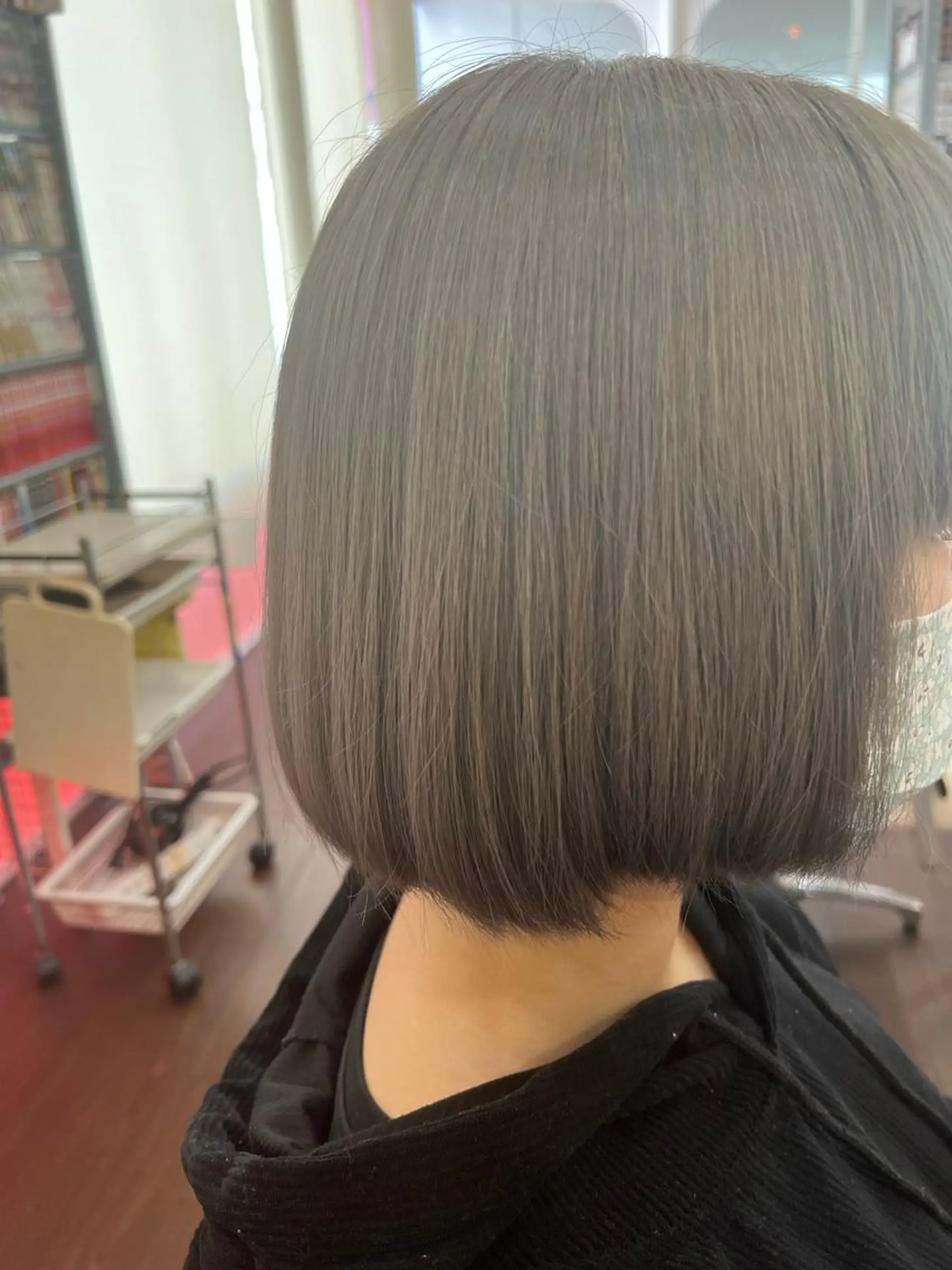 ショート ボブ 顔周りカット 姫カット カット まさき✂︎ブリーチ／ デザインカラーのヘアスタイル