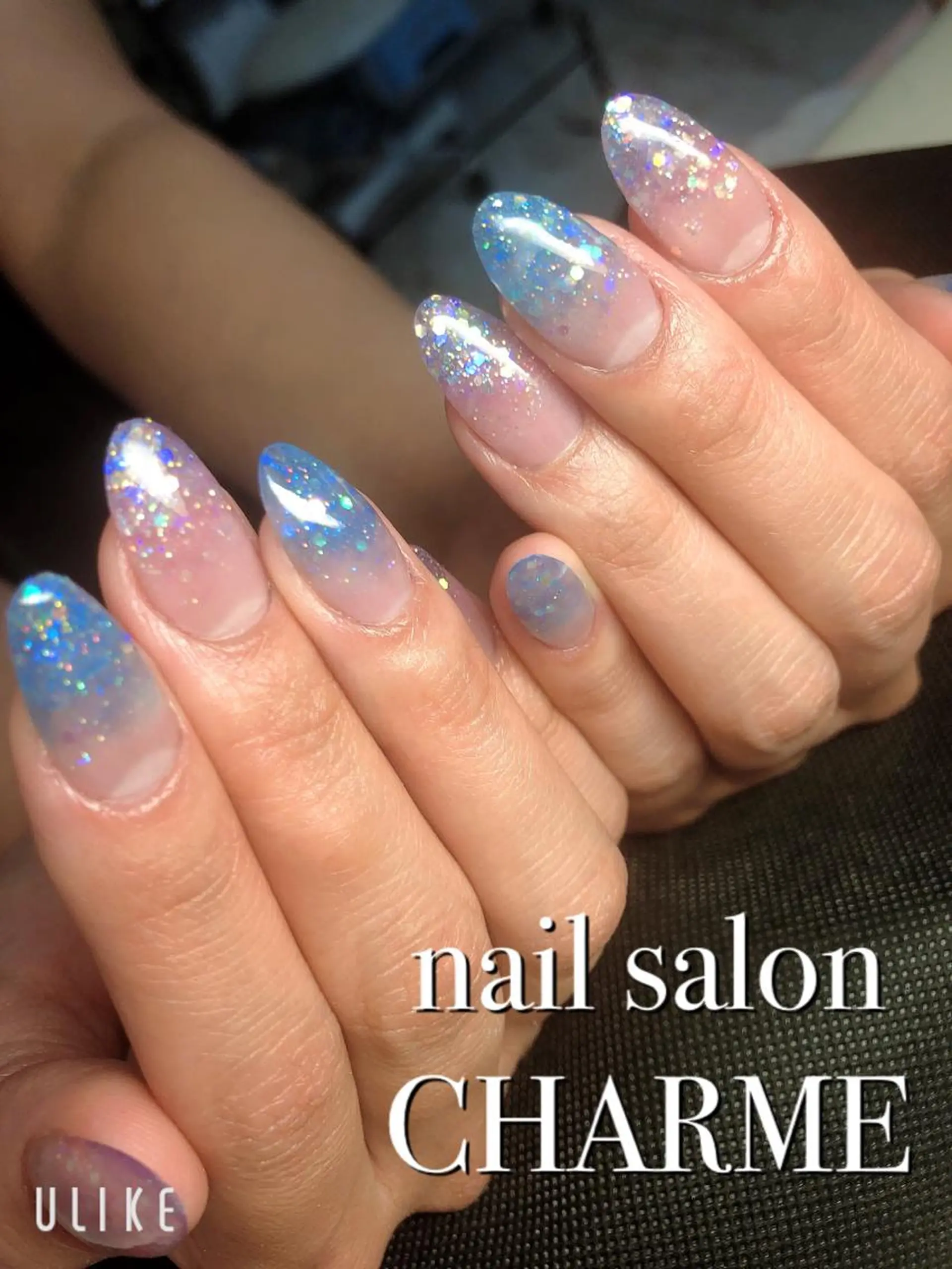 ネイル ラメ(グリッター) ラメグラデーション スカルプネイル nail salon CHARMEのネイルデザイン