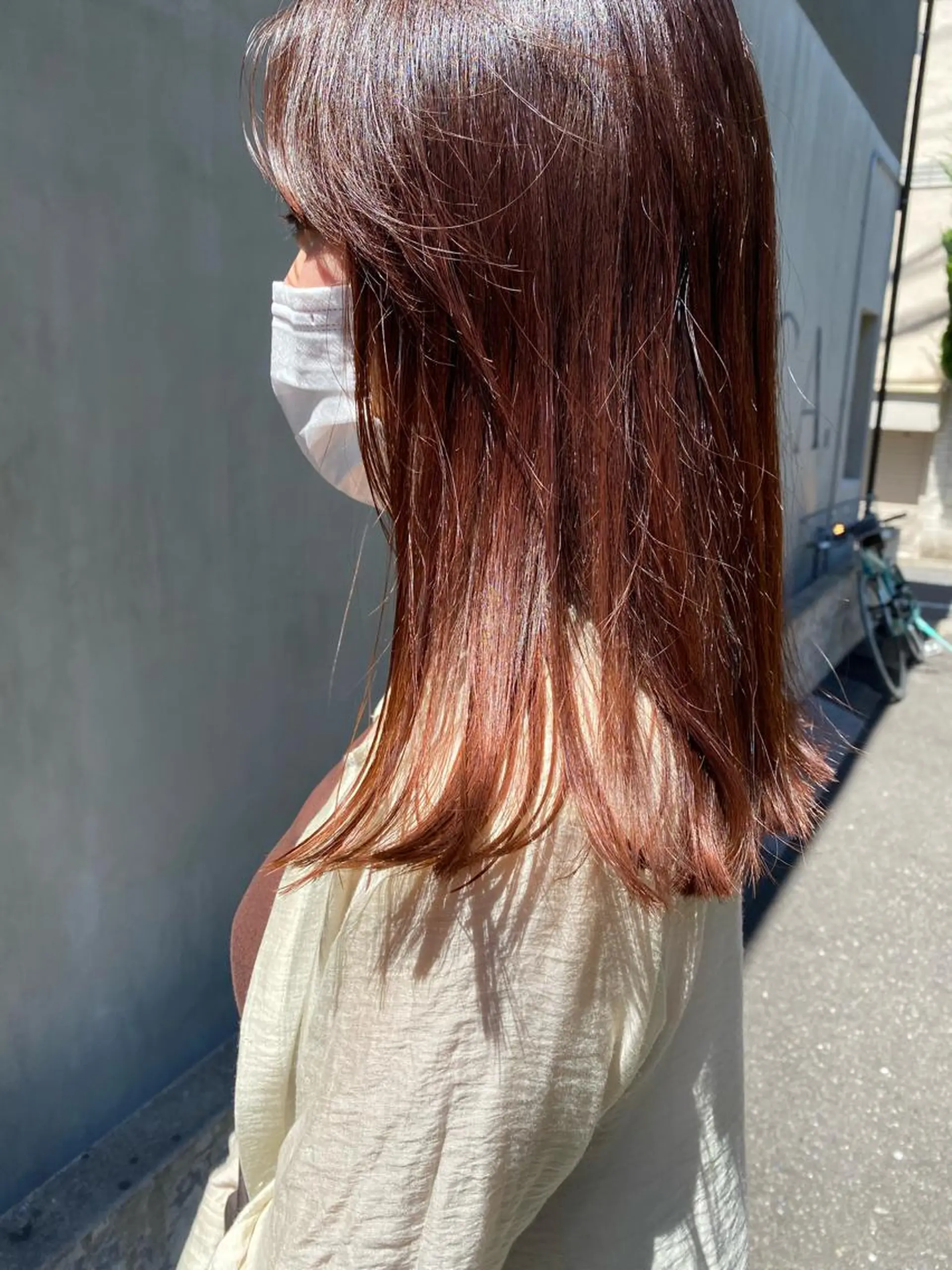 セミロング カラー パーマ ヘアアレンジ メンズ キッズ ネイル マツエク・マツパ オレンジ カラーマツエク オレンジ インナーカラー/ KANAのヘアスタイル