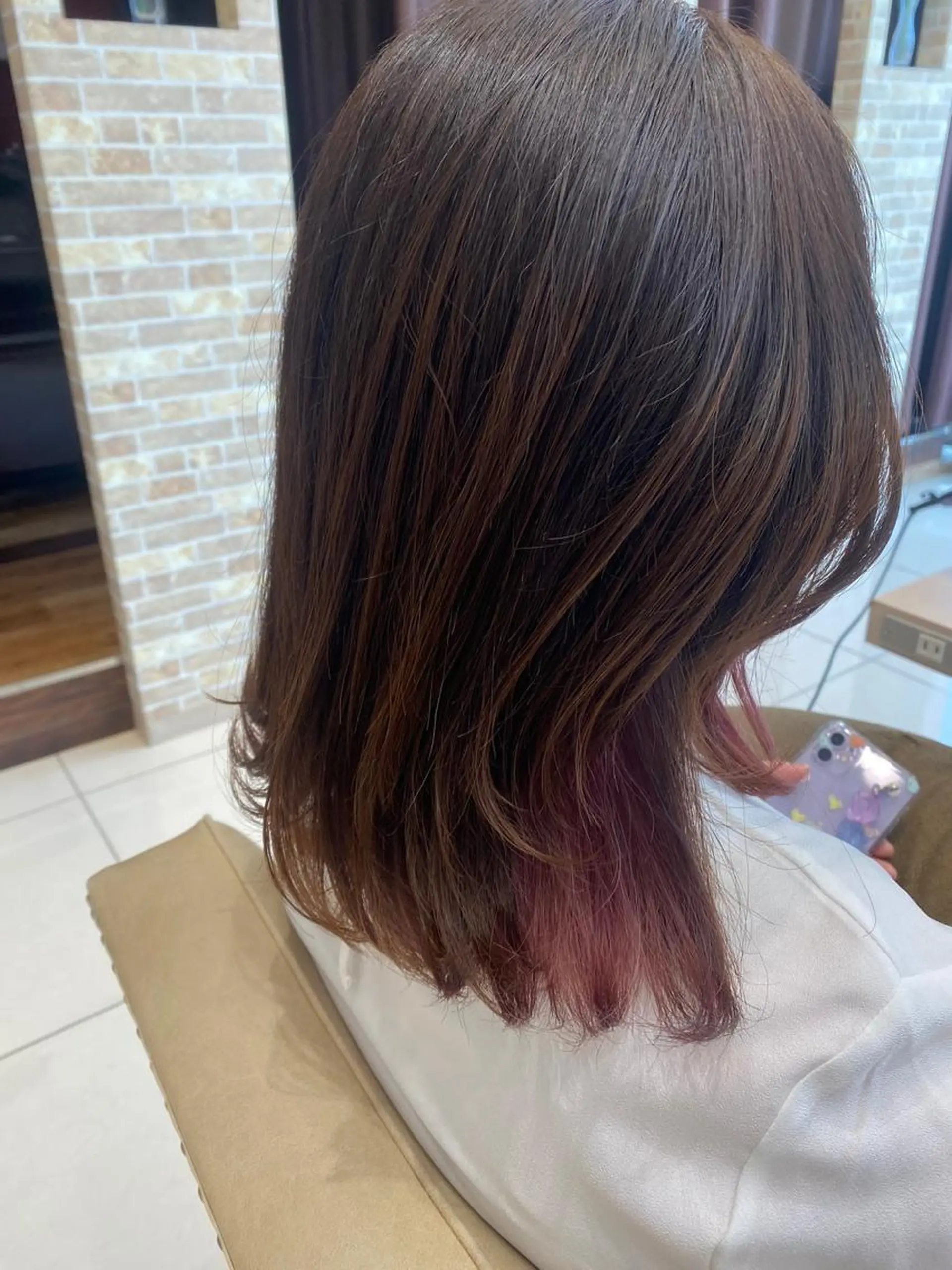 ミディアム カラー インナーカラー ヘアカラー 久保木 真人のヘアスタイル