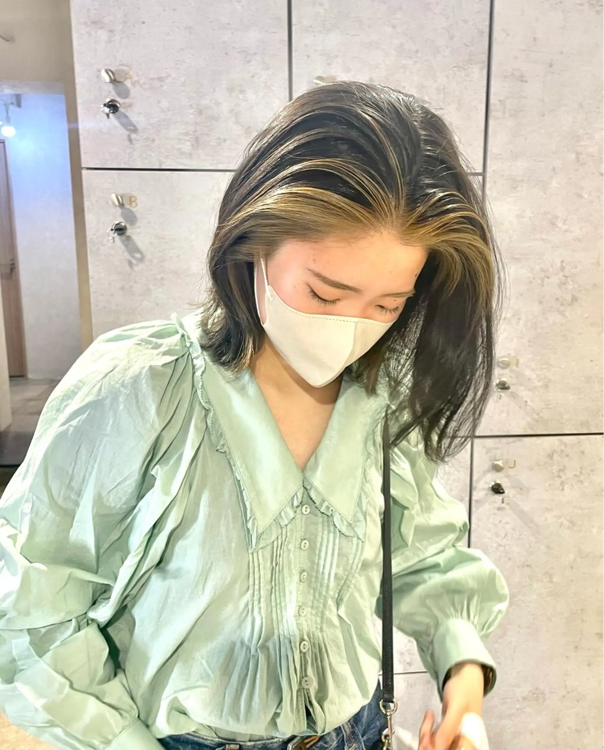 ミディアム カラー ミストバング  フェイスフレーミング HIBIKI/原宿 ハッシュカット🪄のヘアスタイル