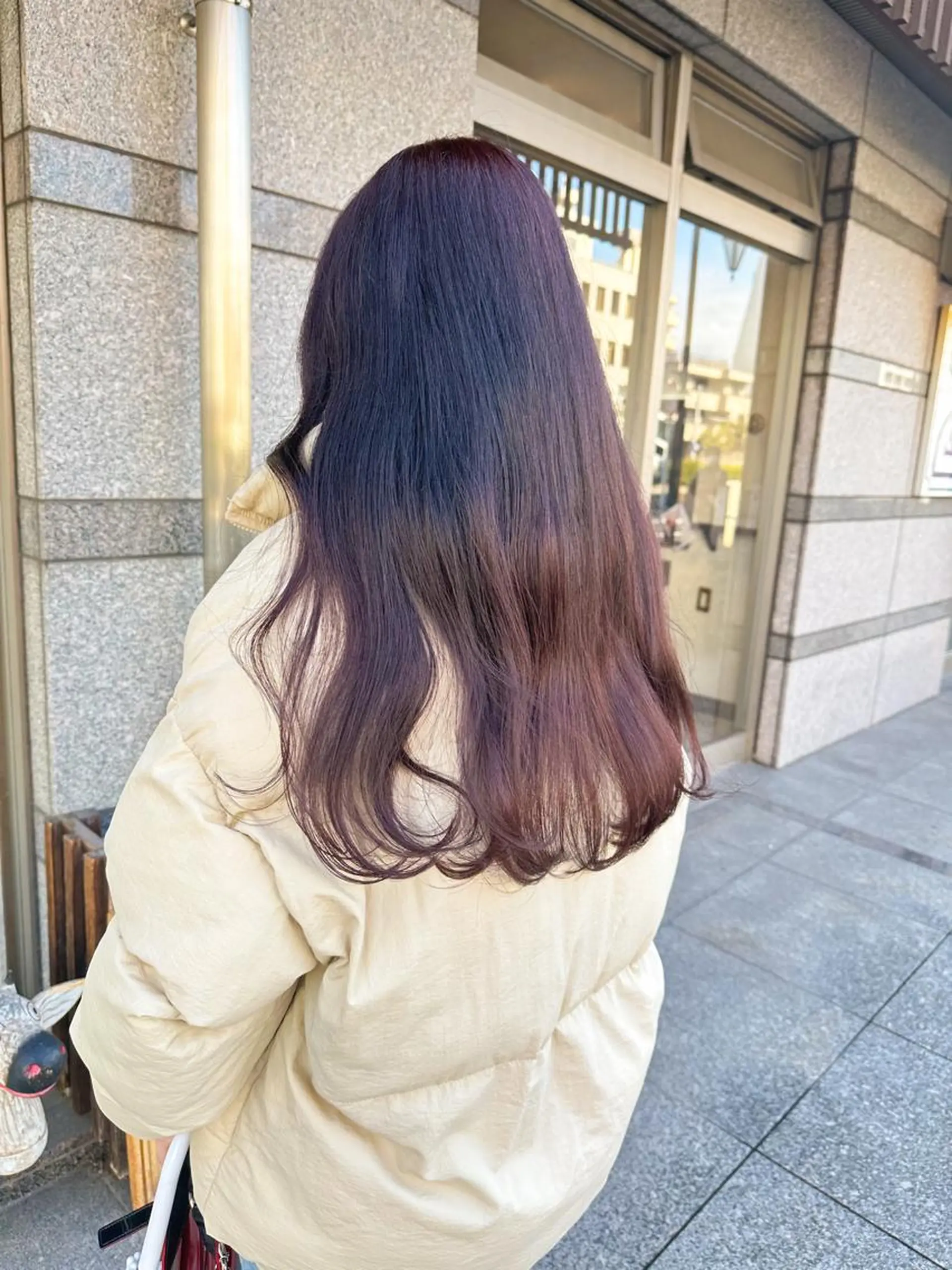 ロング カラー ブリーチ ブリーチなしカラー ピンクカラー レッドカラー カット ヘアカラー レイヤー/高橋 みく /池下/千種のヘアスタイル