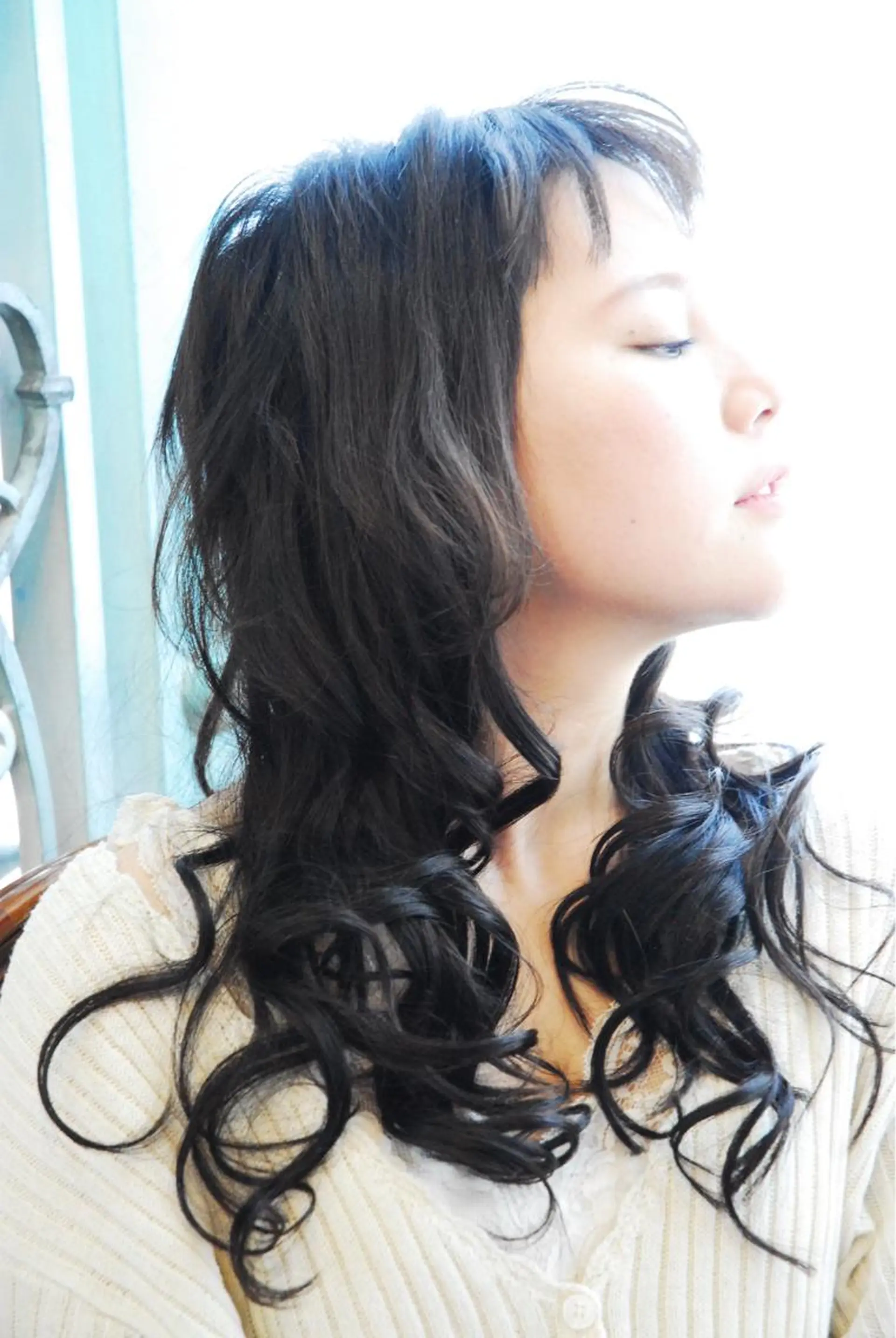 ロング カラー パーマ ヘアアレンジ 表参道Lise おおいしおりのヘアスタイル