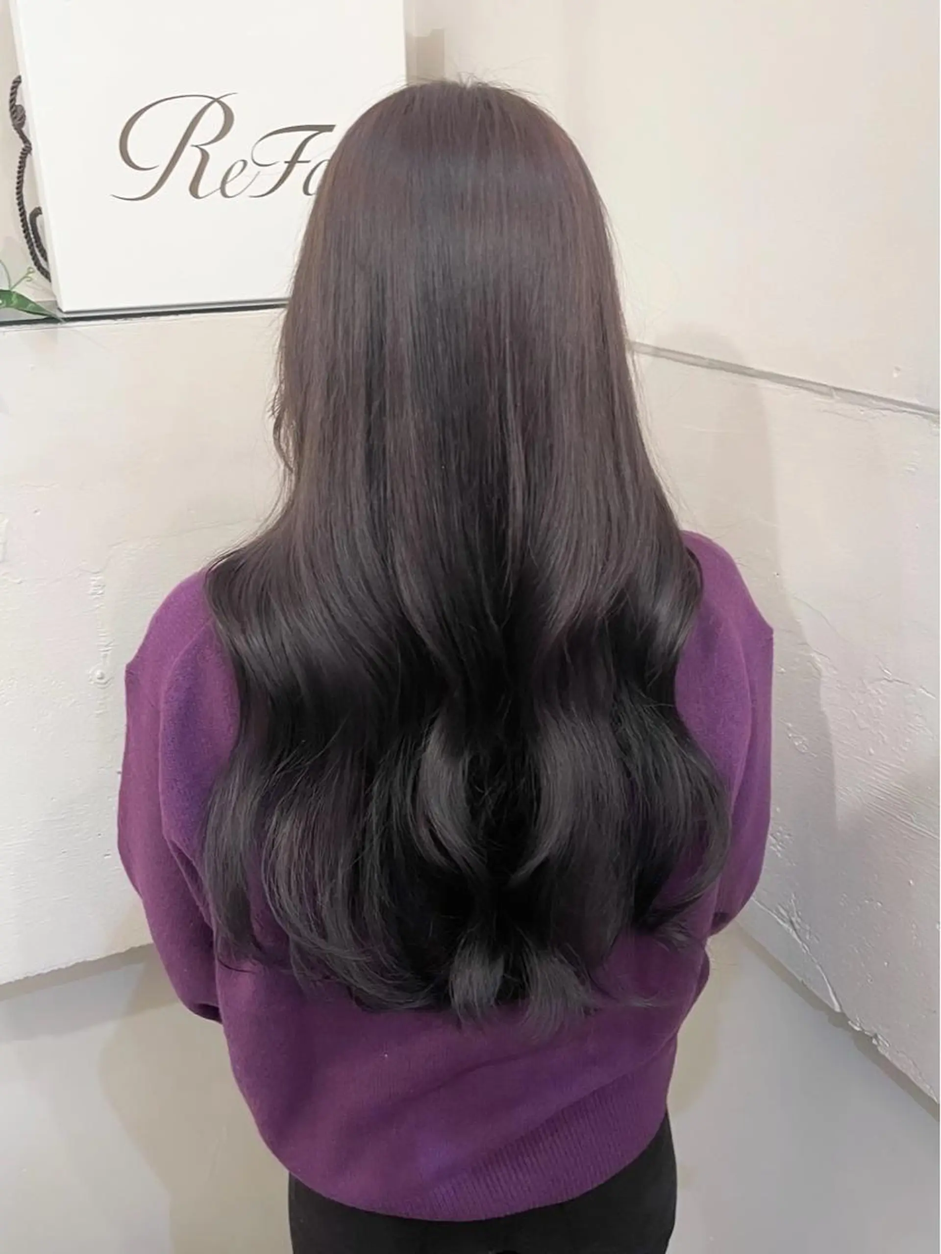 ロング カラー グレージュ ラベンダーカラー ラベンダーグレー くびれヘア エギョモリ カット ヘアカラー トリートメント 横浜/レイヤーカット /韓国ヘア/佐藤記正のヘアスタイル