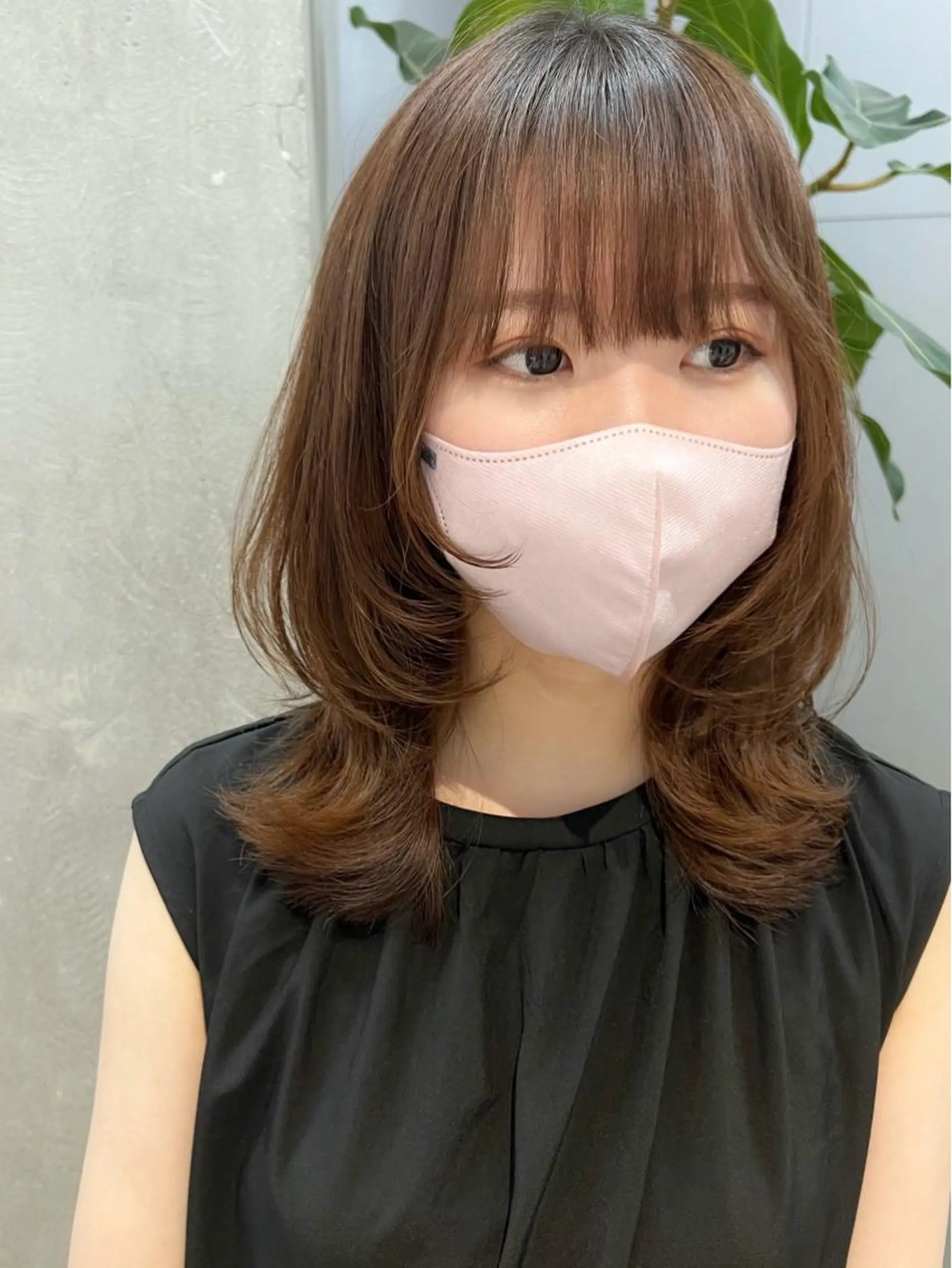 ミディアム 谷町/Le'a /竹原しおなのヘアスタイル