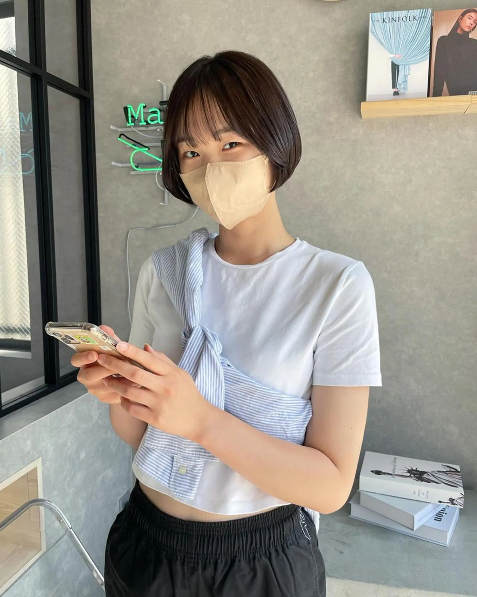 ショート ボブ 伸ばしかけ 韓国風ヘア ショートヘア 河原 亮のヘアスタイル