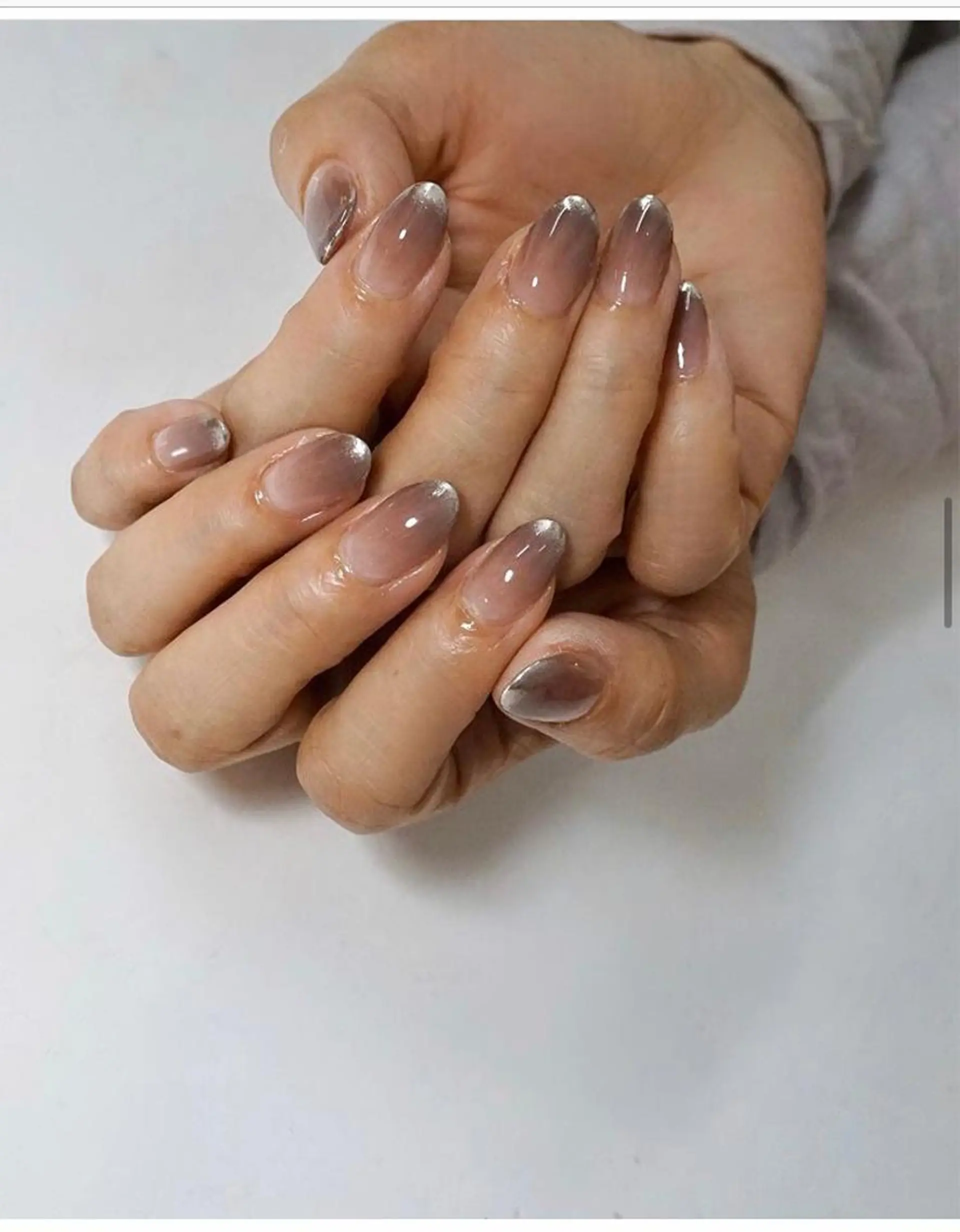 ネイル アートネイル グラデーション ミラーネイル 田澤 真理子のネイルデザイン