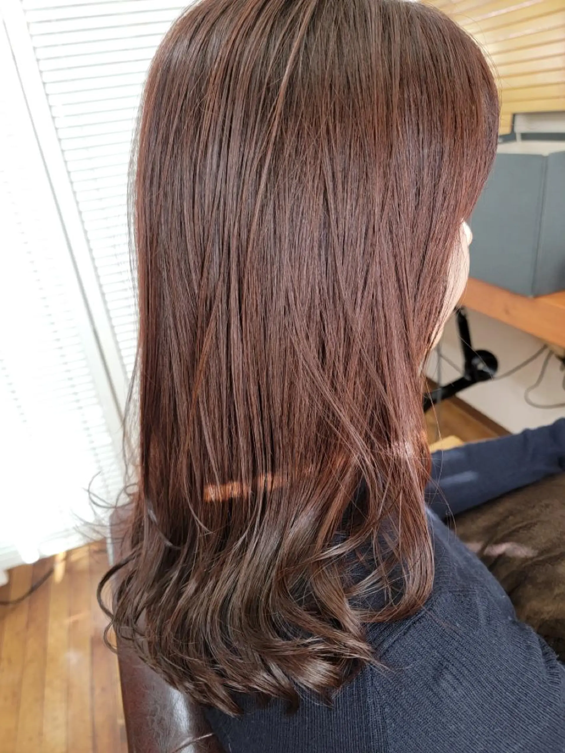 セミロング カラー オレンジ カット ヘアカラー 木村 純也のヘアスタイル