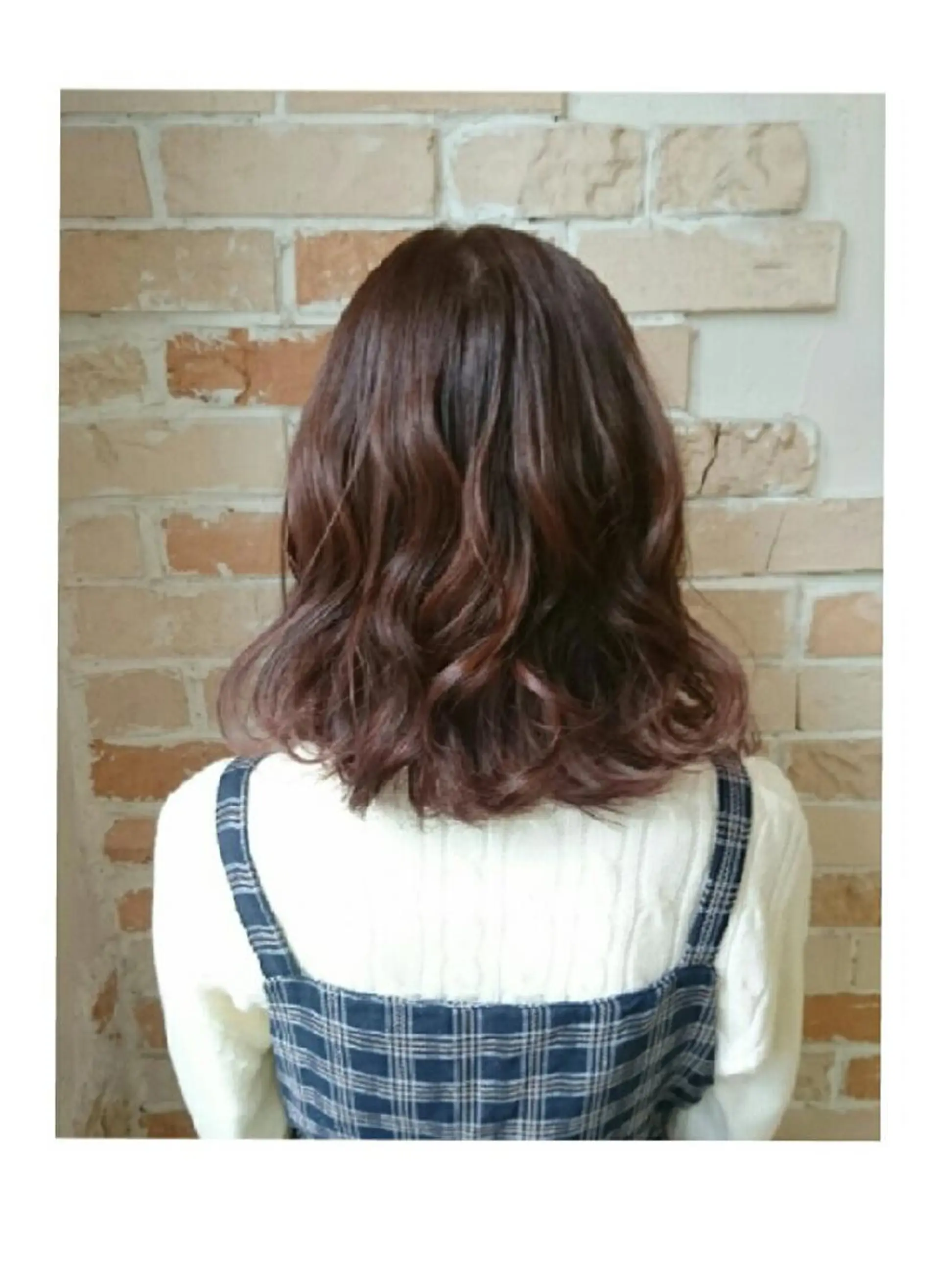 セミロング カラー ベージュカラー ピンクカラー ピンクベージュ JIL BLAN 京都所属・RU RIのヘアスタイル