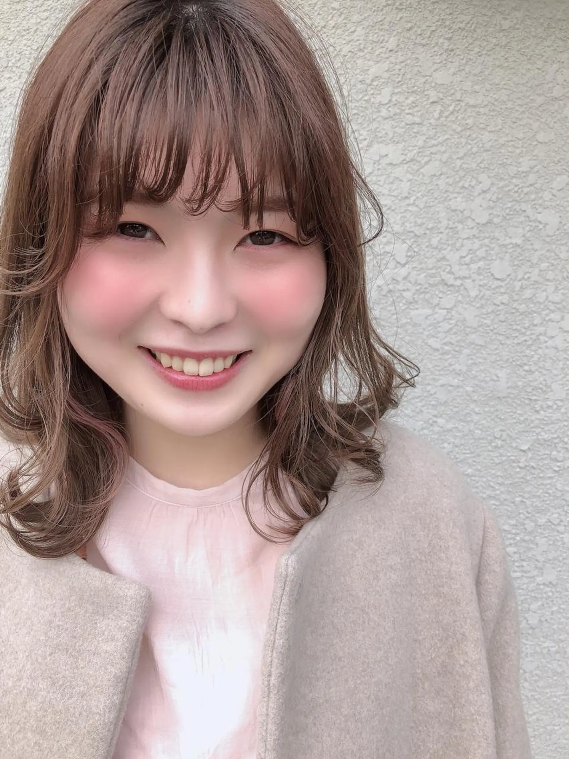 ミディアム 為近日向子🐥暖色 💘顔周りカット🌈のヘアスタイル