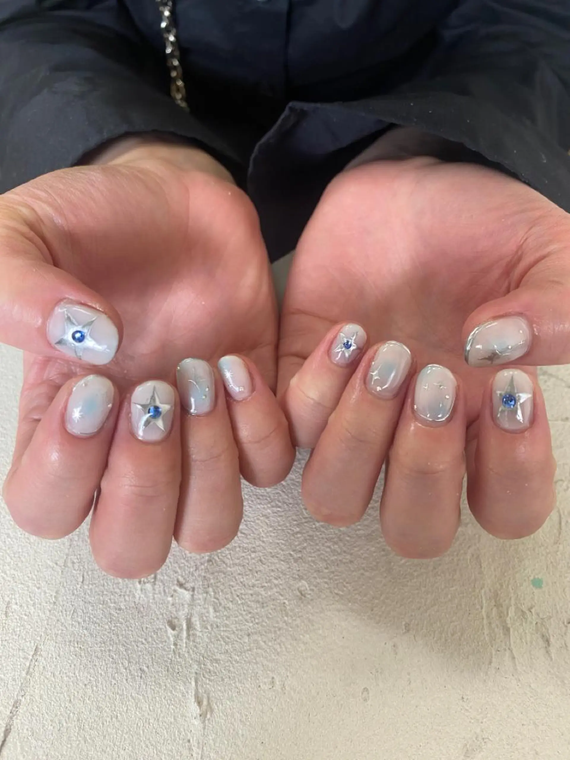 ネイル ブルー isobe yuiのネイルデザイン