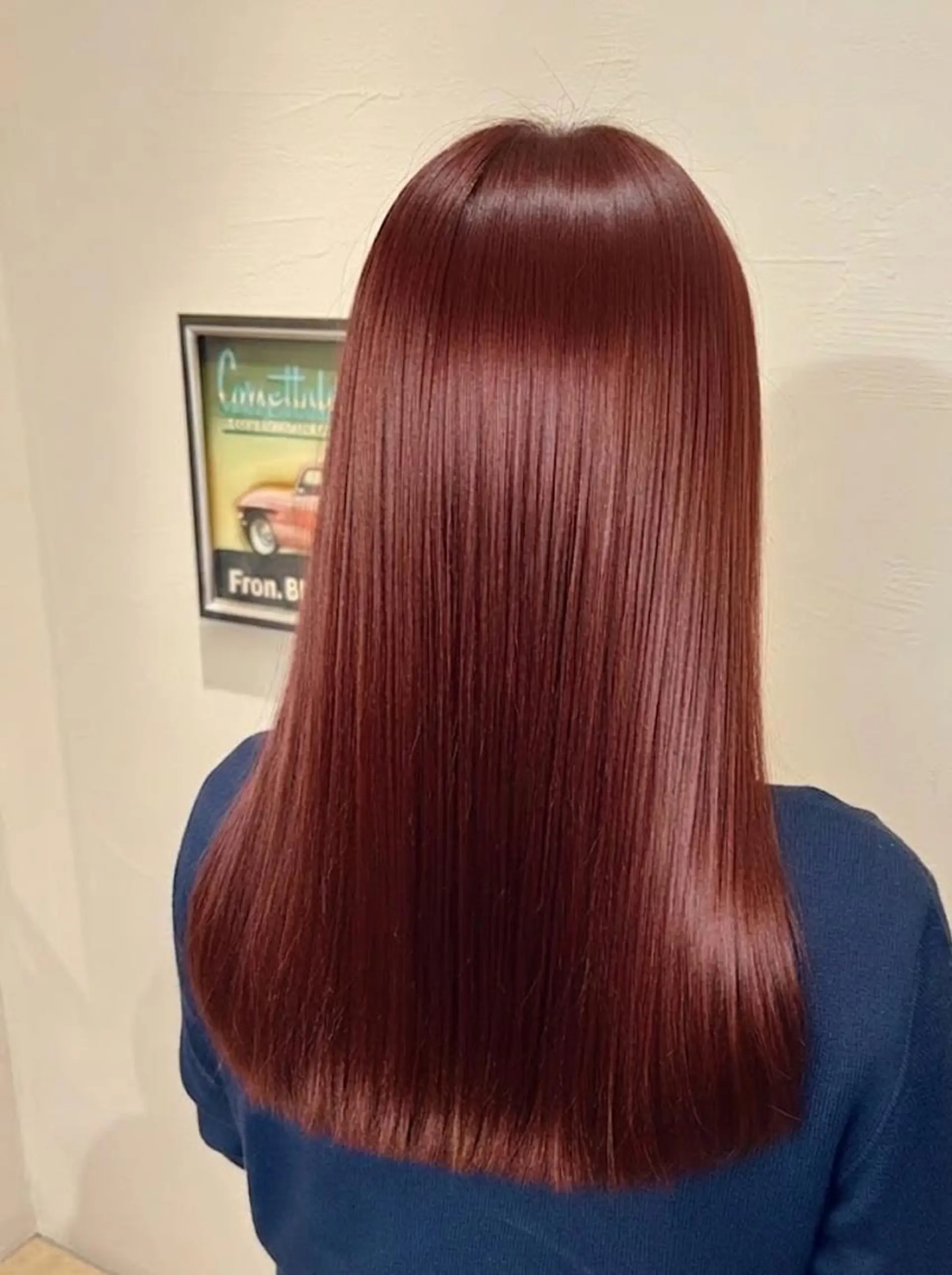 ロング カラー ボルドーカラー ロング カット ヘアカラー トリートメント ヘッドスパ flencia 丸 和博｜カットのヘアスタイル