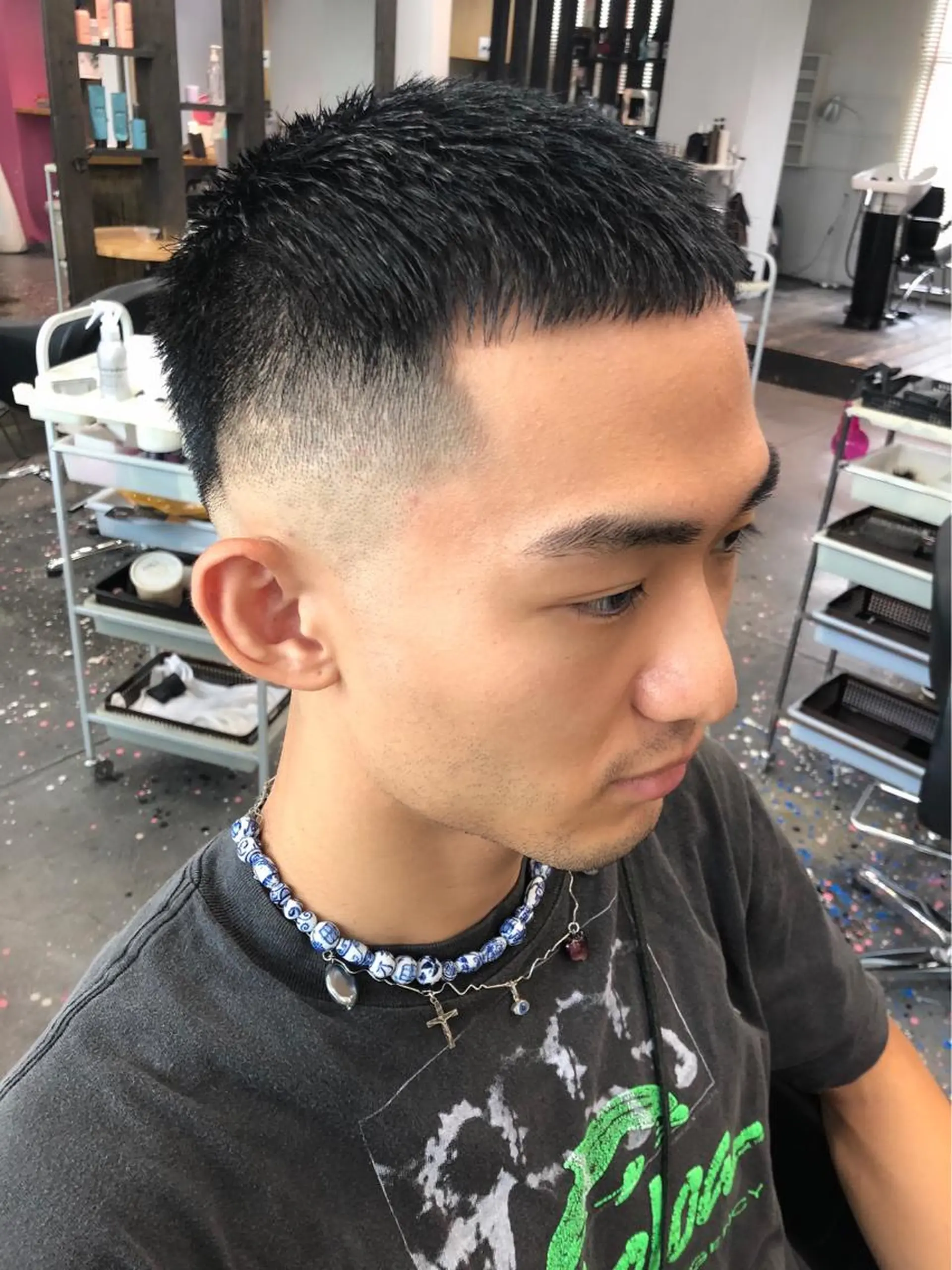 メンズ フェードカット スキンフェード Hair&Make Nahoのマツエク・マツパデザイン