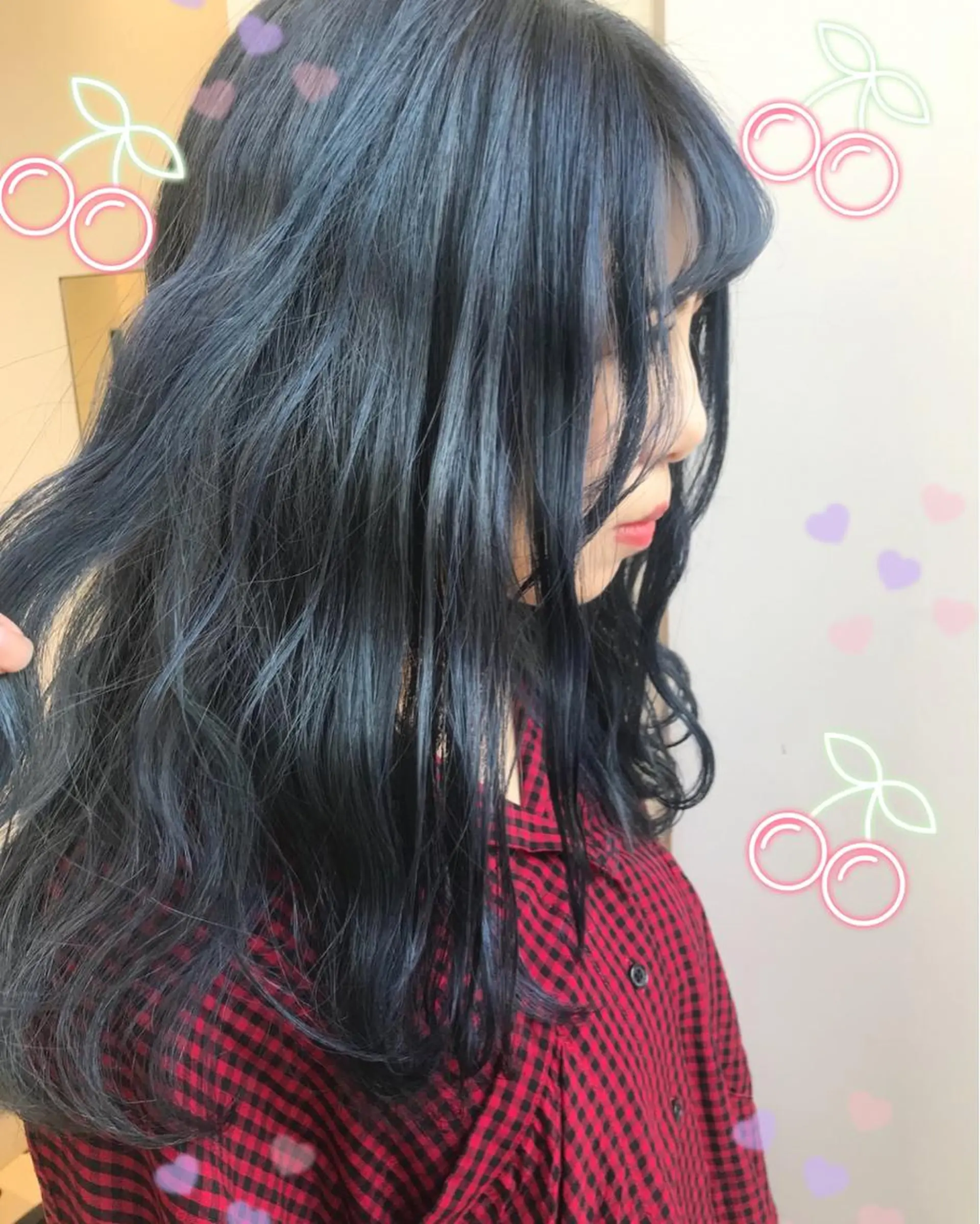 ミディアム カラー ネイビーカラー トリートメント 新宿駅近♡個室 ♡関口三都季🌜のヘアスタイル